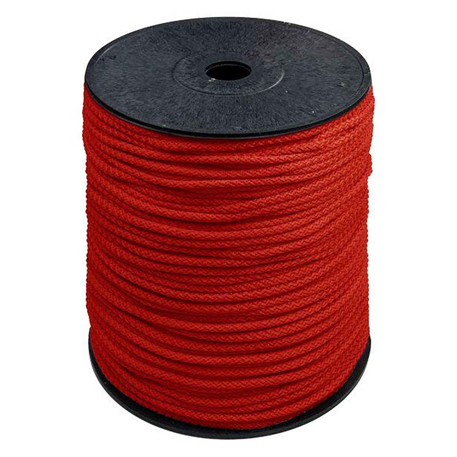 maDDma Seil 200m Polyester-Seil Ø 5,5mm, Farbwahl, rot
