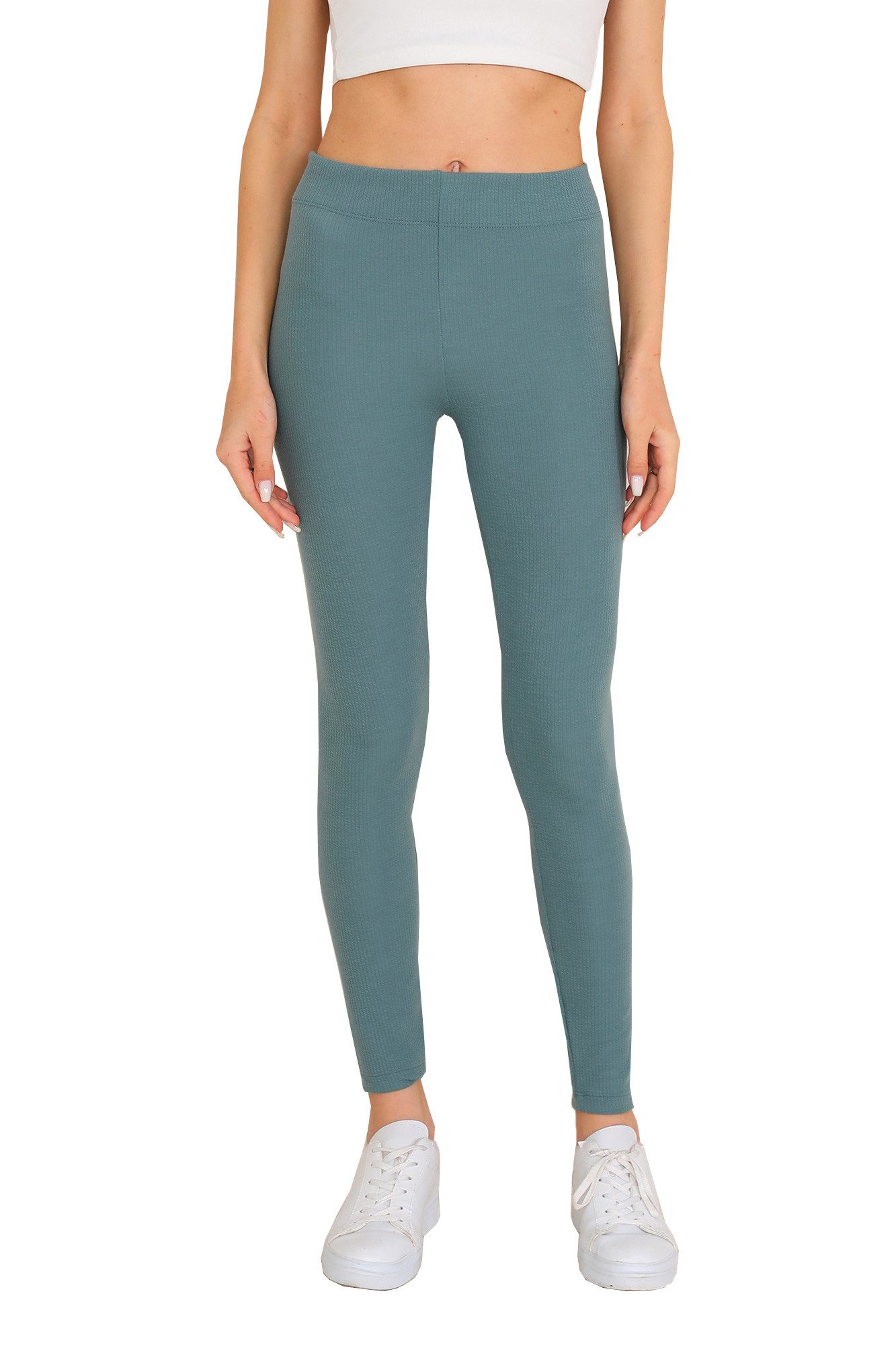 Bongual Leggings Rippstruktur Treggings unifarben günstig online kaufen