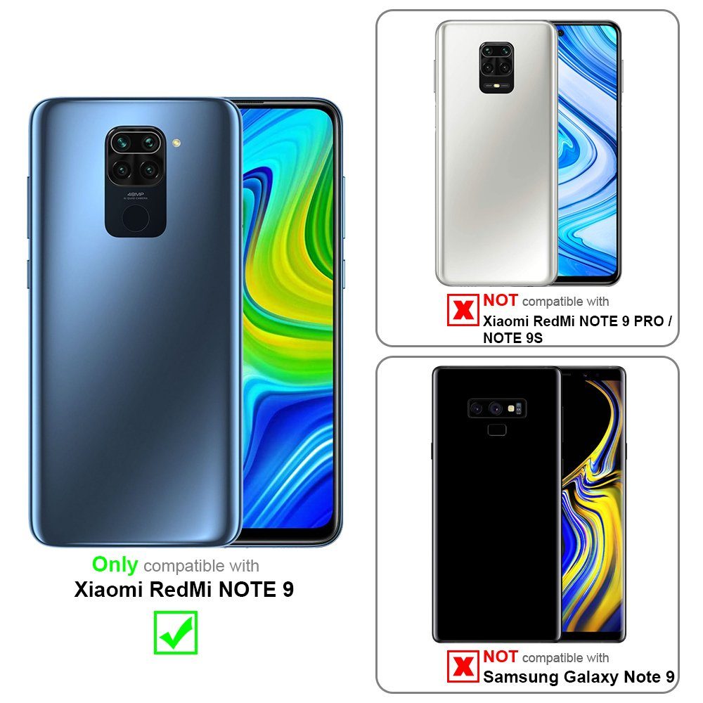 Cadorabo Handyhülle für Xiaomi RedMi NOTE 9 Hülle Xiaomi RedMi NOTE 9, Hülle Schutzhülle mit Standfunktion, Magnetverschluss und Kartenfach