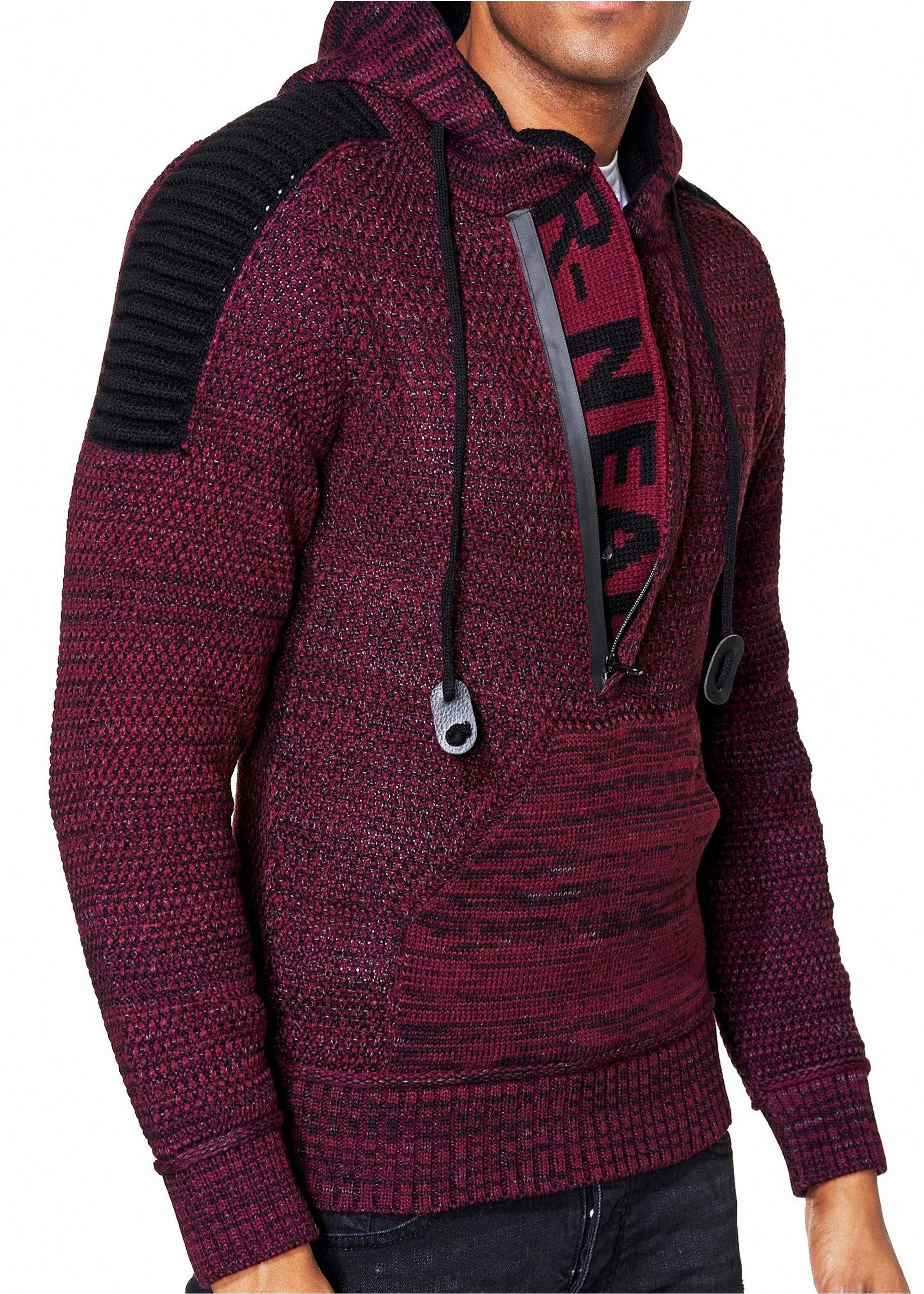 Rusty Neal Kapuzensweatshirt Knitwear mit praktischem Reißverschluss – Bild 4 von 5