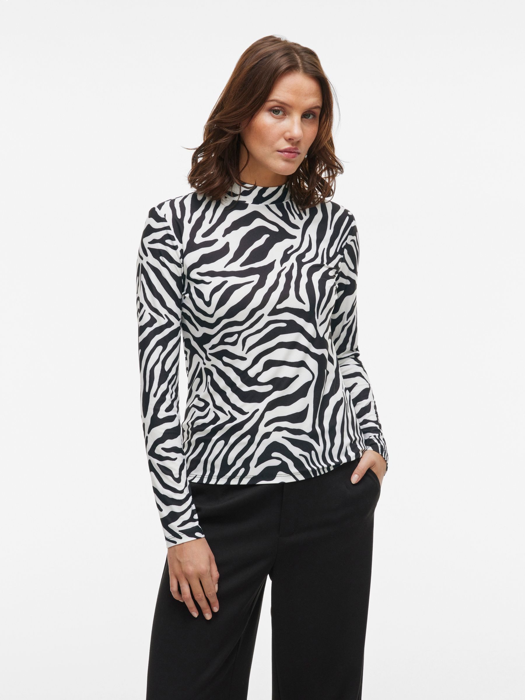 Vila T-Shirt Hochgeschlossen Rundhals VILEOA L/S günstig online kaufen