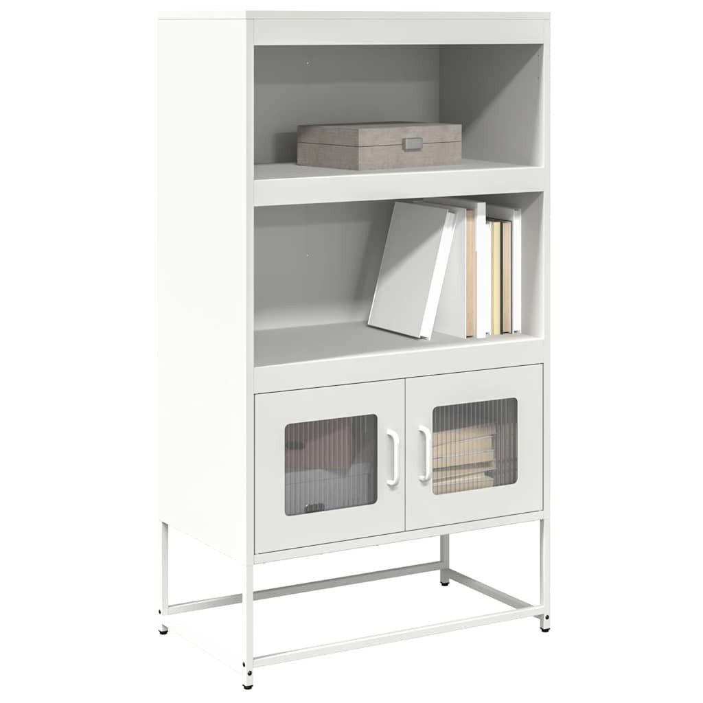 furnicato Highboard 68 x 39 x 123 cm Weiß (1 St), Flexibler Türeinbau Sideboard mit 2 Einlegeböden für dein Zuhause