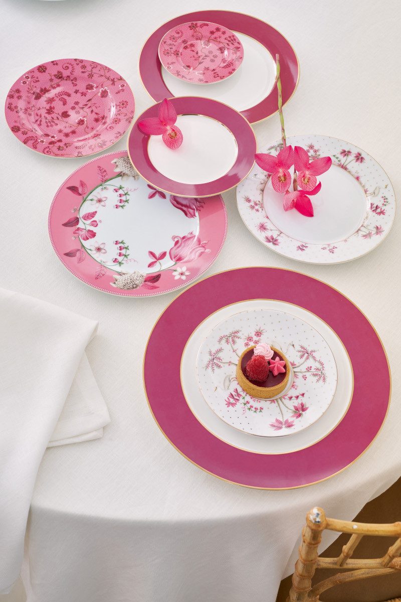PiP Studio Brotteller Jolie Flowers Pink Brotteller 17cm – Bild 4 von 5