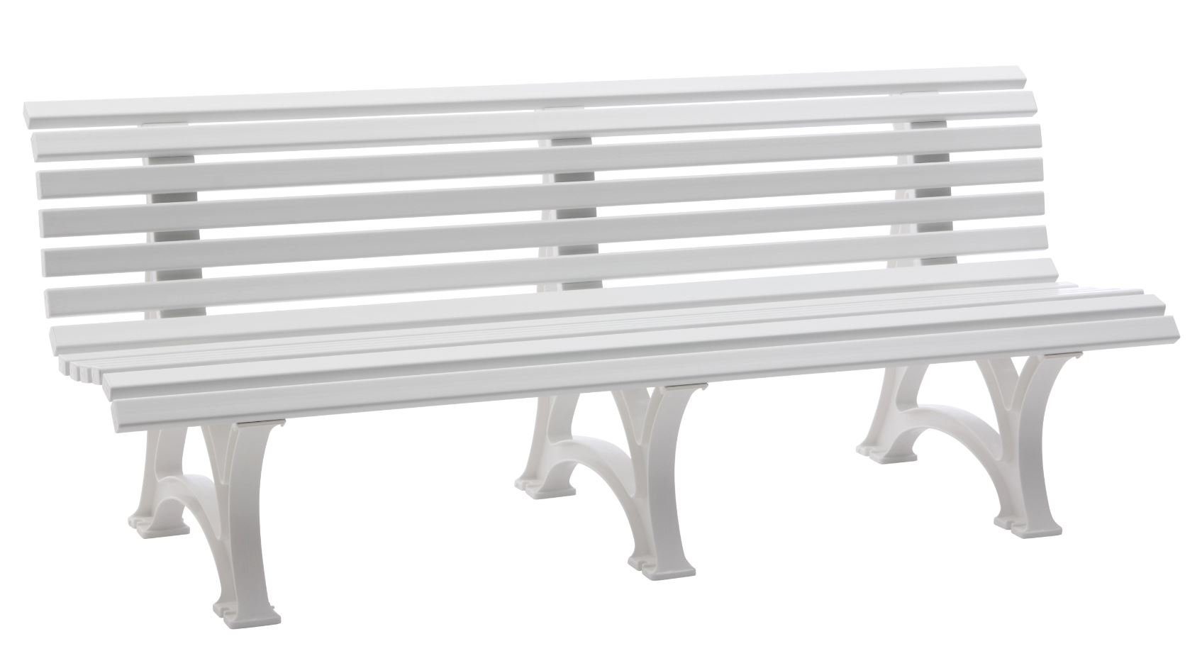 Blome Gartenbank Borkum (1-St), 4-sitzer 200cm, Kuntstoff weiß, wetterfest