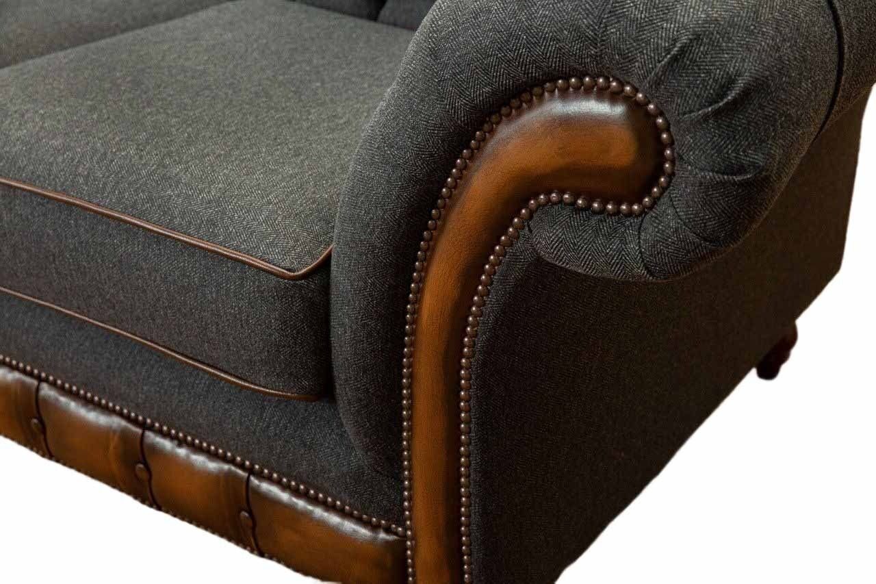 Made Couch Chesterfield Zweisitzer JVmoebel Luxus Europe Grauer Sofa Polster Neu, 2-Sitzer in