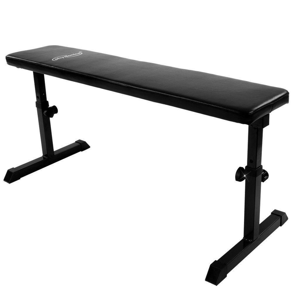 Multifunktion Hantelbank, Bauchtrainer Trainingsbank, Schwarz Flachbank Physionics Fitnessbank bis Bauchtraining Hantelbank für - Drückerbank, 200kg, für höhenverstellbar, Zuhause, 103x47x44-57cm, - Stahl,