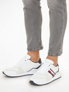 Tommy Hilfiger RUNNER EVO LEATHER Sneaker mit Kontrastbesätzen, Freizeitschuh, Halbschuh, Schnürschuh