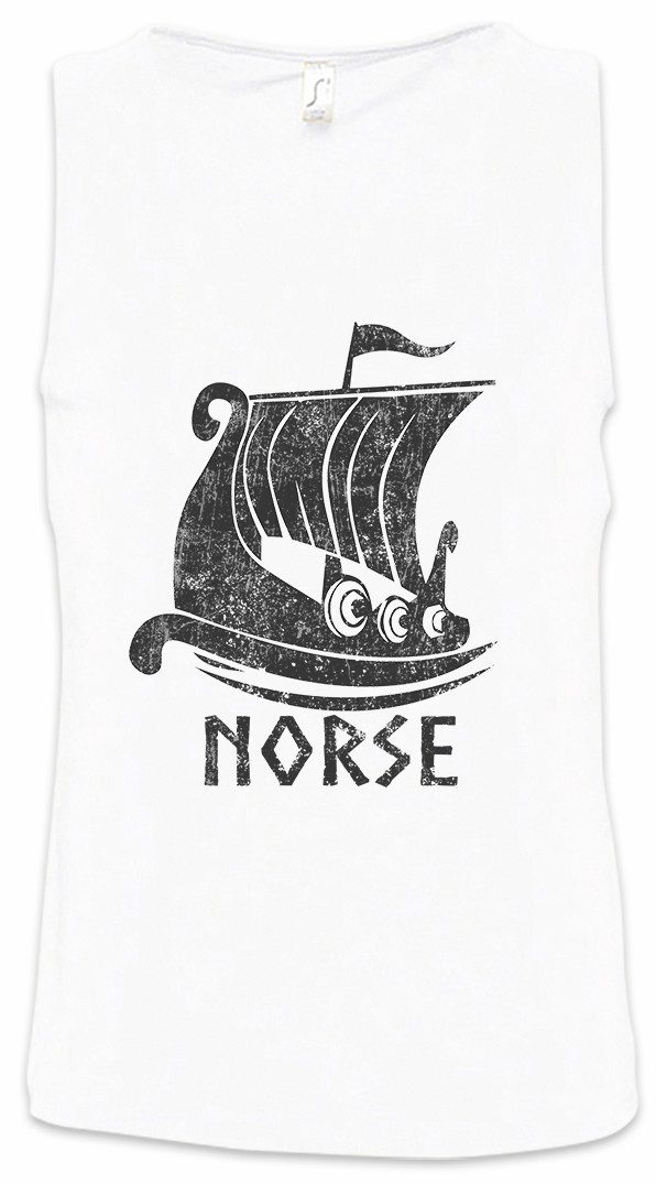 Urban Backwoods Tanktop Viking Ship VII Ärmelloses T-Shirt Schiff Drachenboot Wikinger Schädel Runen Vikings Runes Walhalla