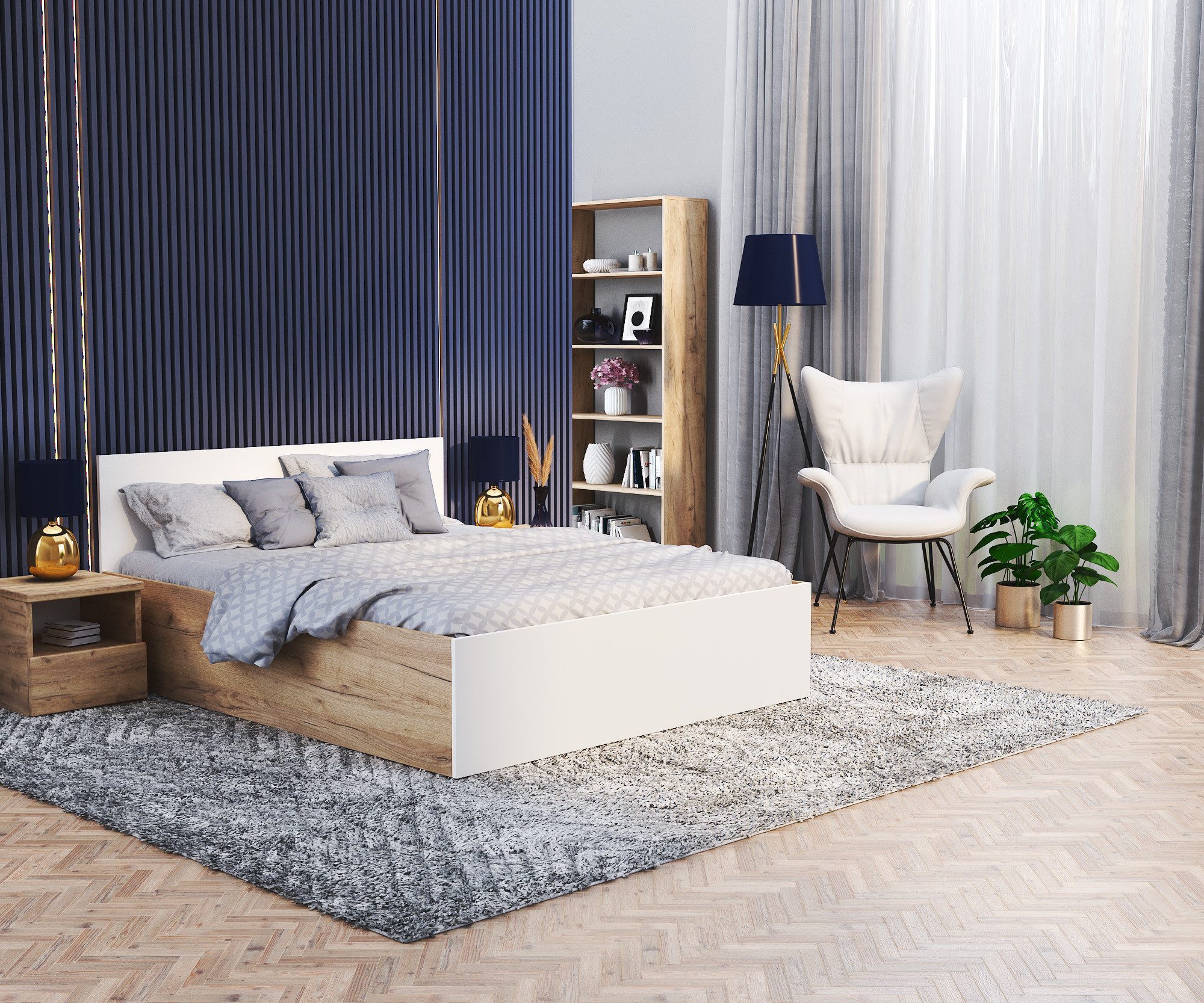 FDM Stauraumbett Bettgestell Bettrahmen Doppelbett 120x200, günstig online kaufen