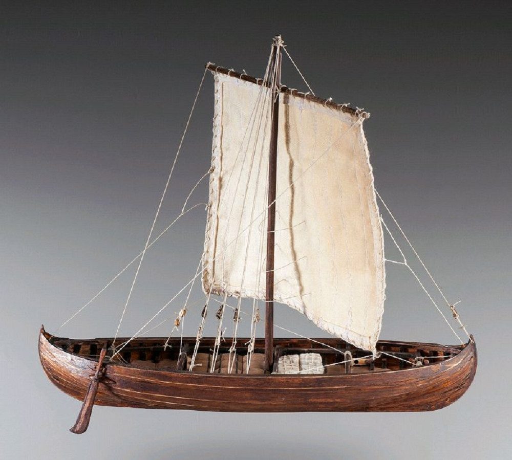 Modellbausatz Krick Dusek Knarr Wikingerschiff 1:72 Holz Baukasten