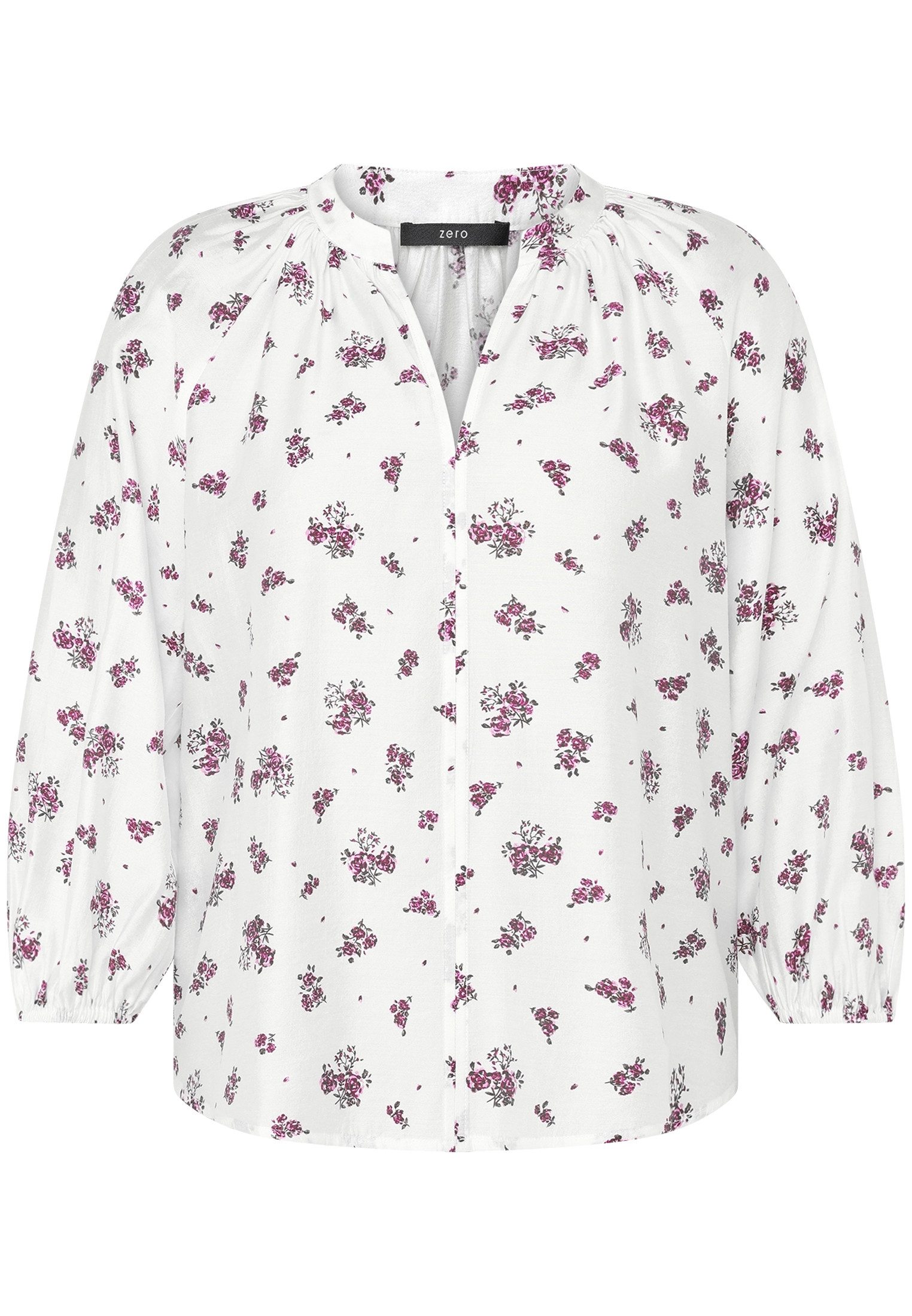 Zero Schlupfbluse Damen mit Blumen
