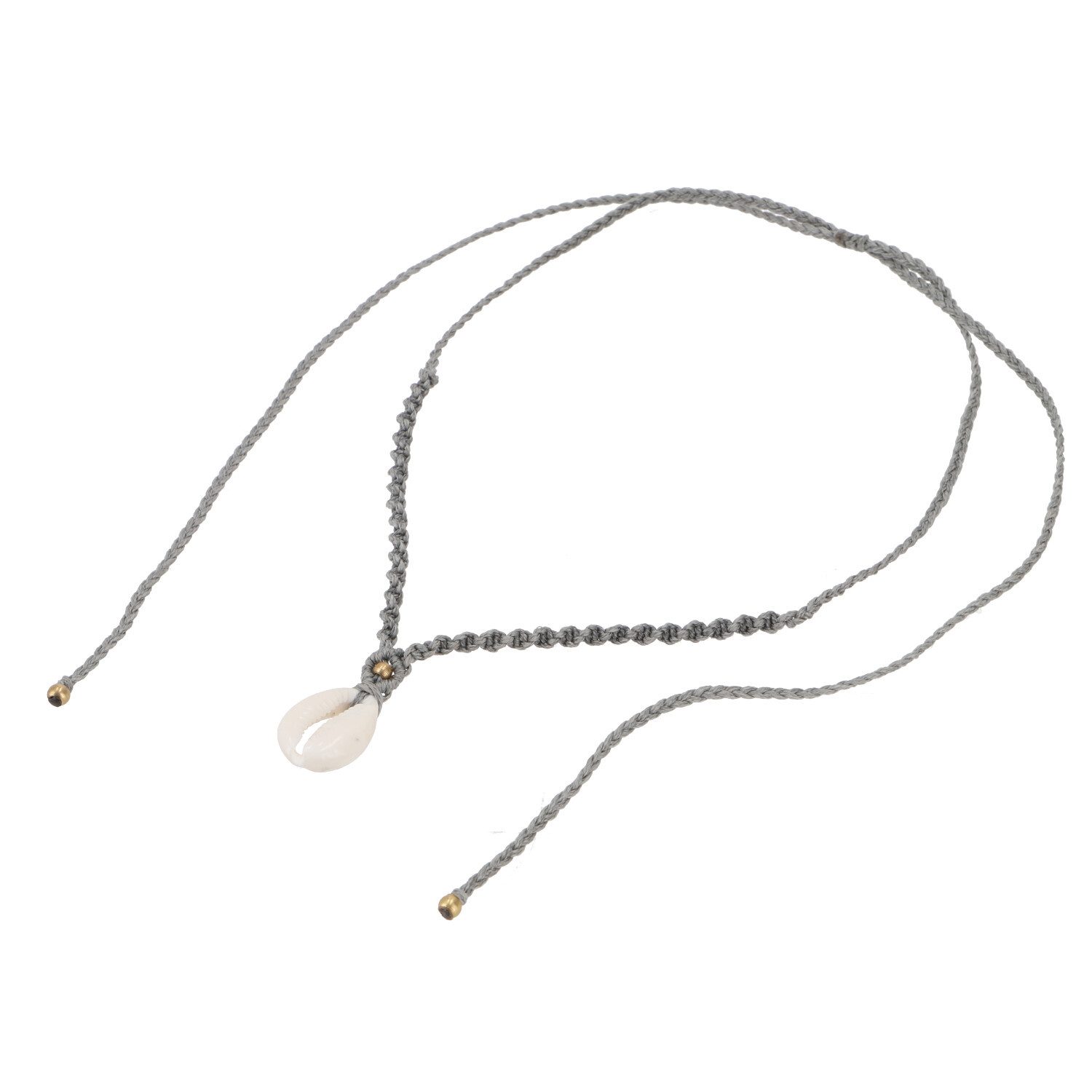 Guru-Shop Perlenkette Kauri Makramee Muschel Halskette, günstig online kaufen