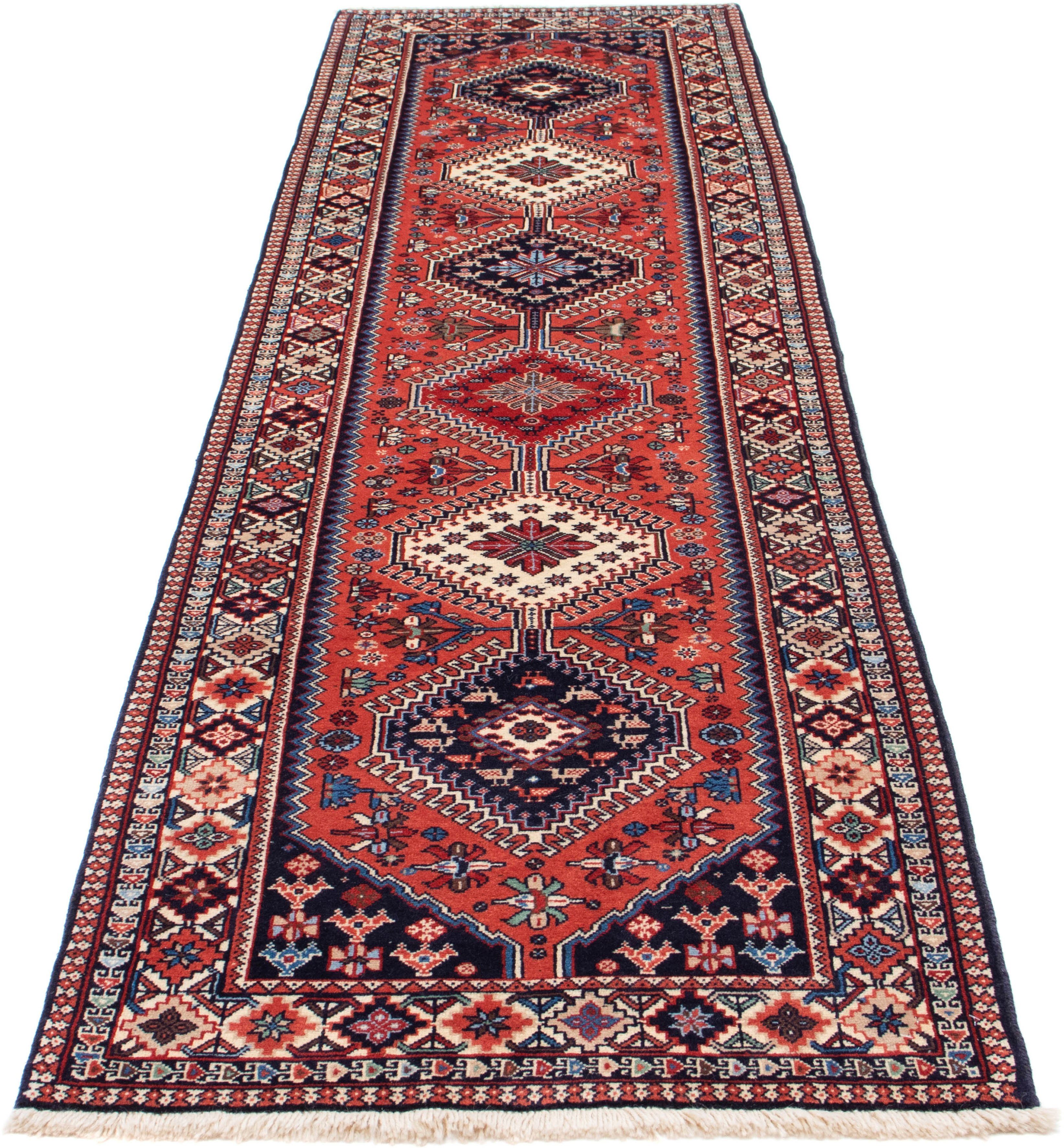 Orientteppich Perser - Bidjar - 289 x 79 cm - rot, morgenland, rechteckig, Höhe: 15 mm, Wohnzimmer, Handgeknüpft, Einzelstück mit Zertifikat