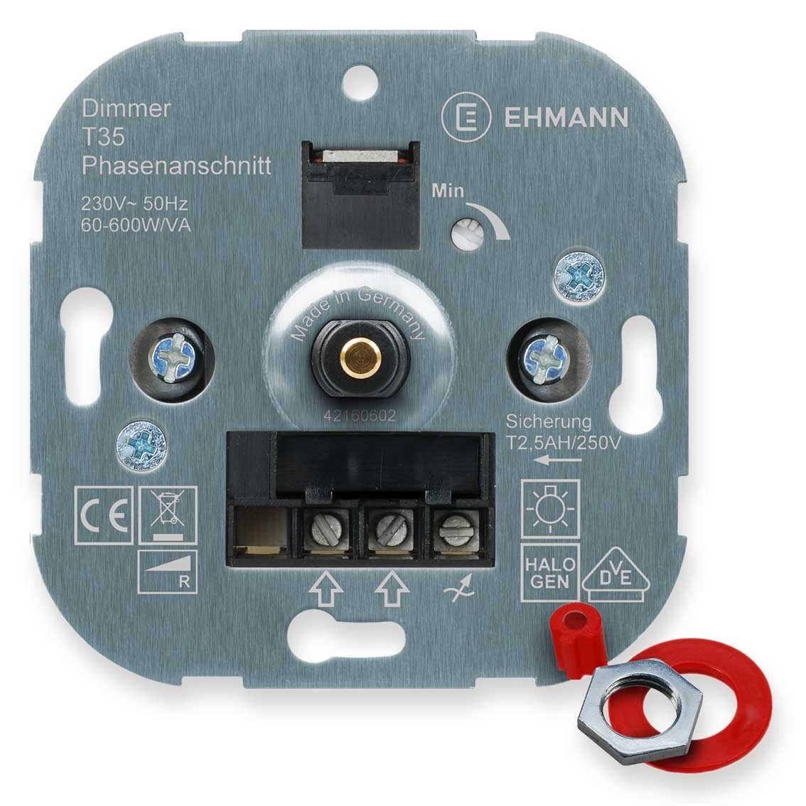 Ehmann Drehdimmer Druck-/Wechsel-Dimmereinsatz, 60-600W