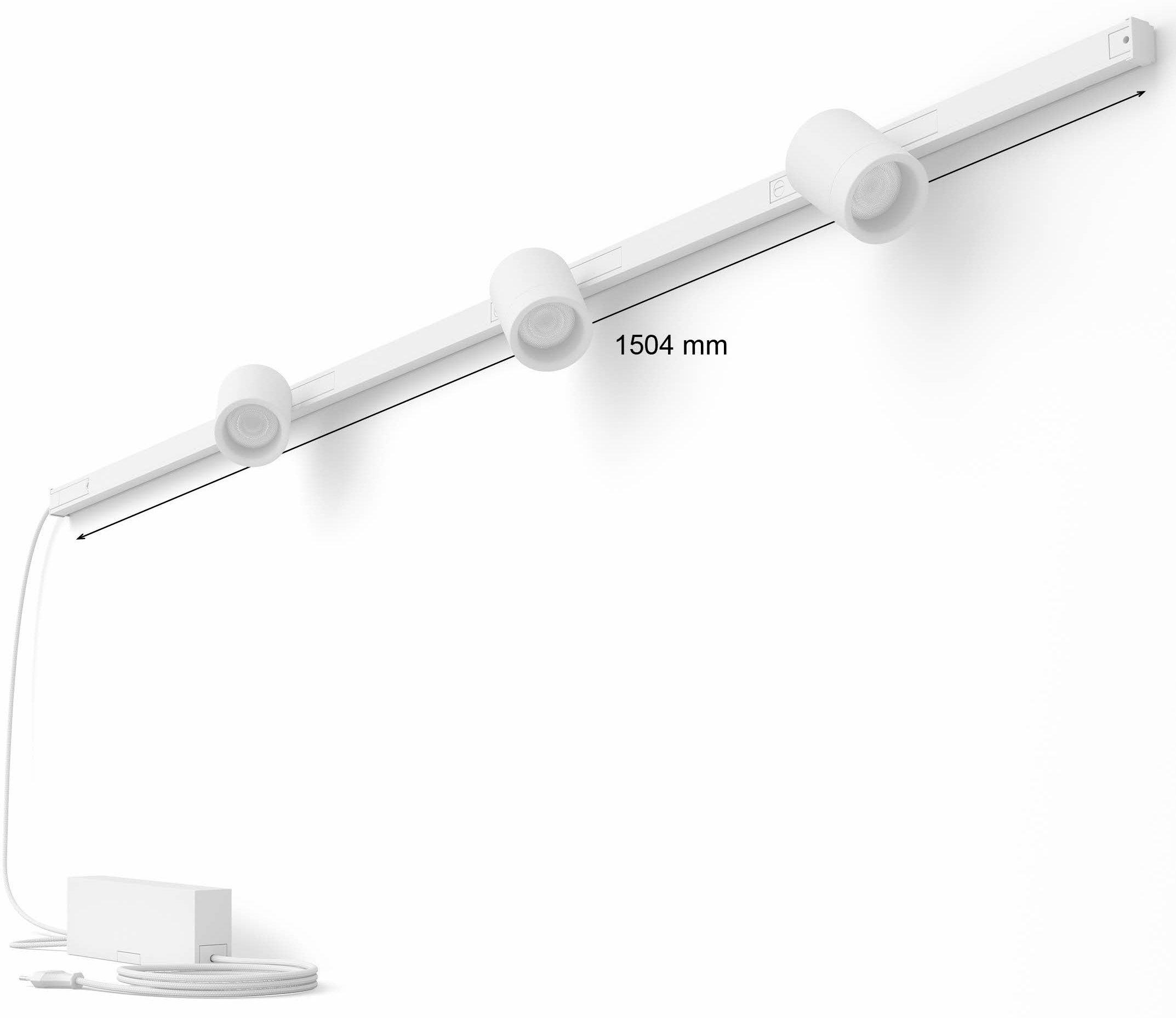 LED Wandleuchte Hue Farbwechsler, Perifo, fest integriert, Philips Dimmer, Schienensystem LED