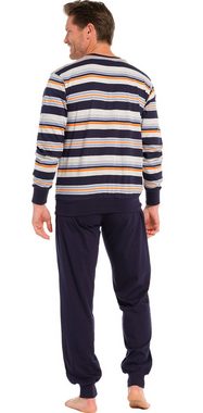 Pastunette Schlafanzug Herren Pyjama lang (2 tlg) Modisches Design