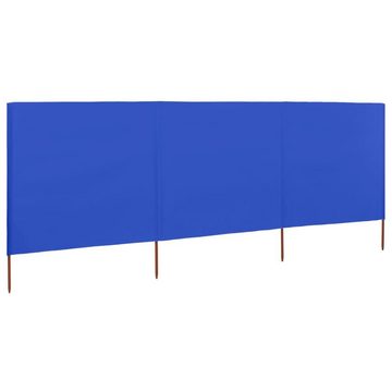 vidaXL Balkonsichtschutz 3-teiliges Windschutzgewebe 400 x 80 cm Azurblau