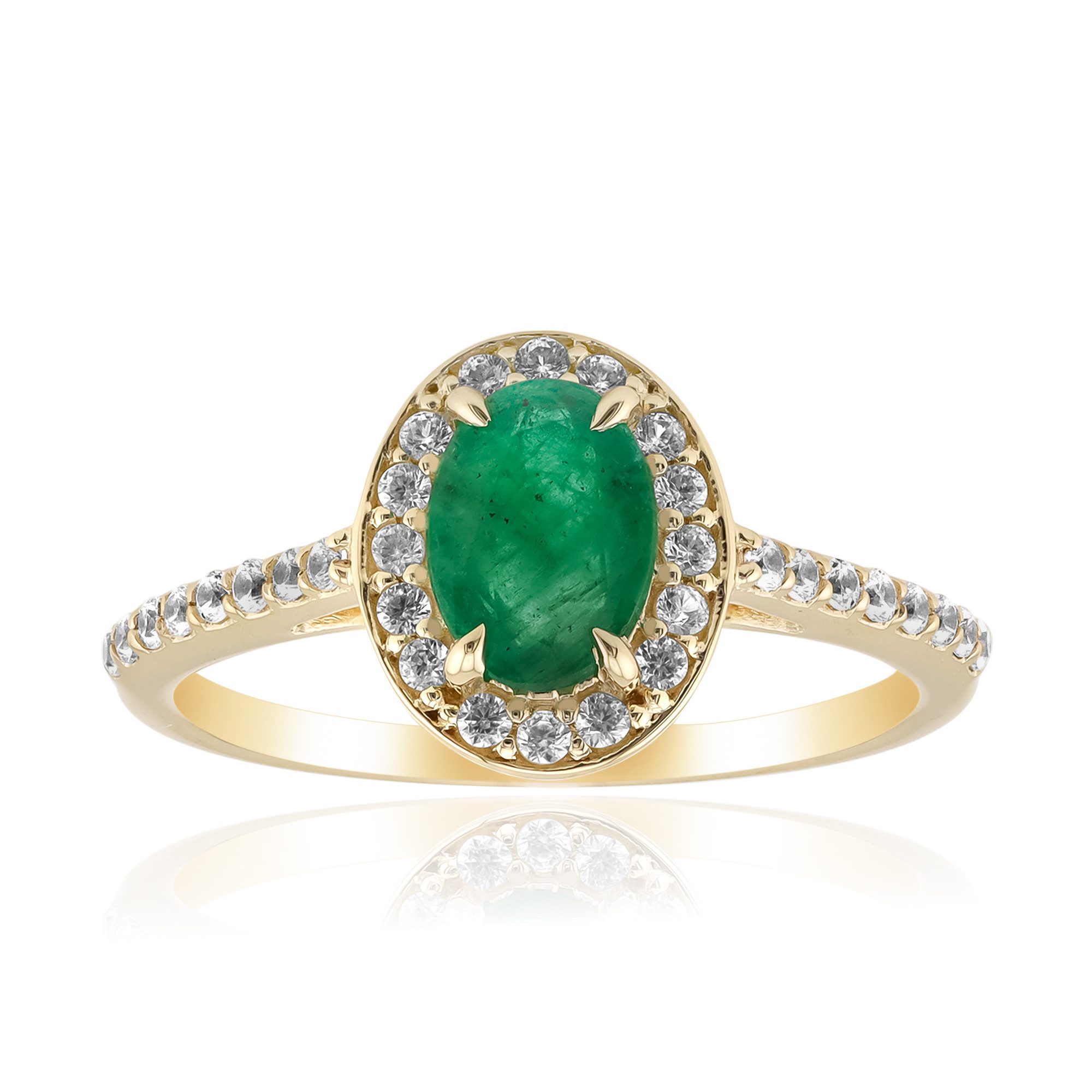 Cavill Goldring Cavill eleganter Sambia Smaragd Ring 0,69 ct Gold 375 Gelbg günstig online kaufen