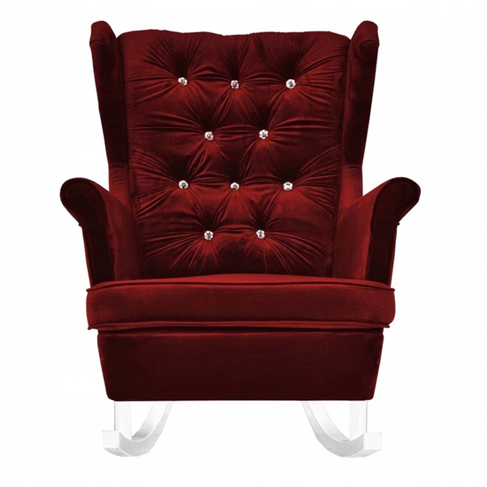 Family Meble Schaukelstuhl Family Meble Schaukelsessel Ohrensessel Gaja Royal 13 rot 84x92x104 cm