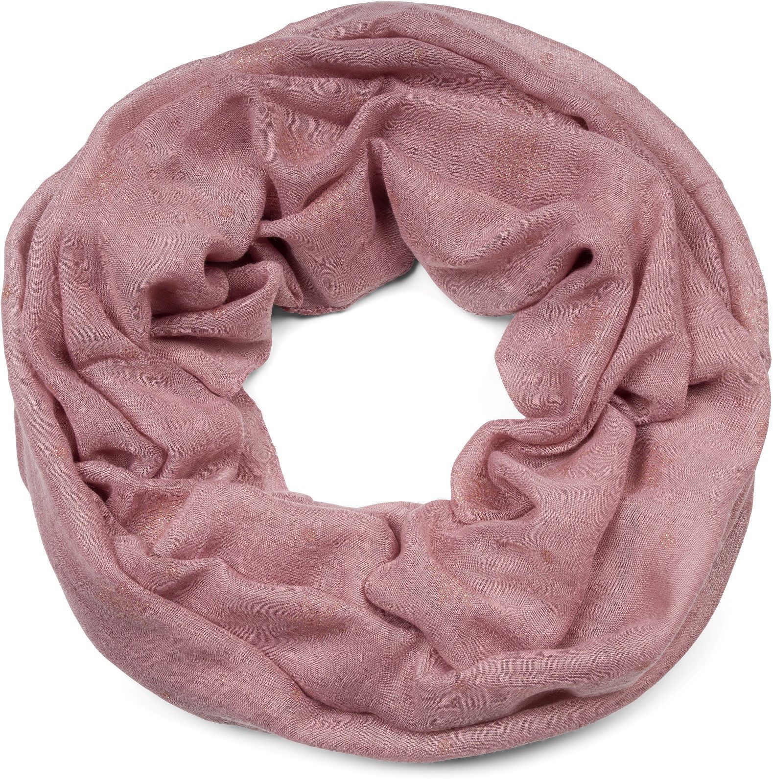 styleBREAKER Loop Loop mit glitzerndem Schneeflocken Print, (1-St)