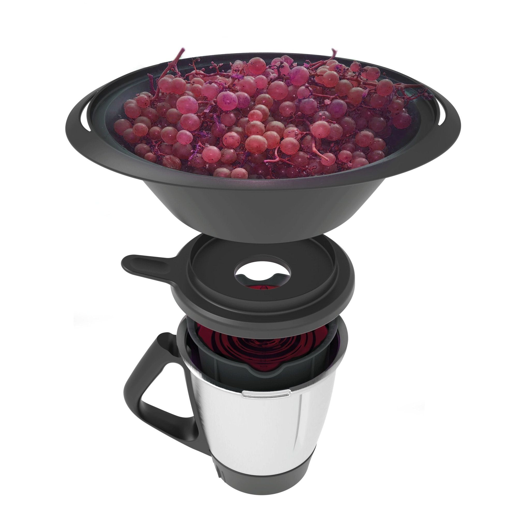Wundermix Entsafteraufsatz Simsafix® für Thermomix, Zubehör für TM6, TM5, TM31, TM Friend, Universalbehälter zum Entsaften, schmelzen, gießen & fermentieren