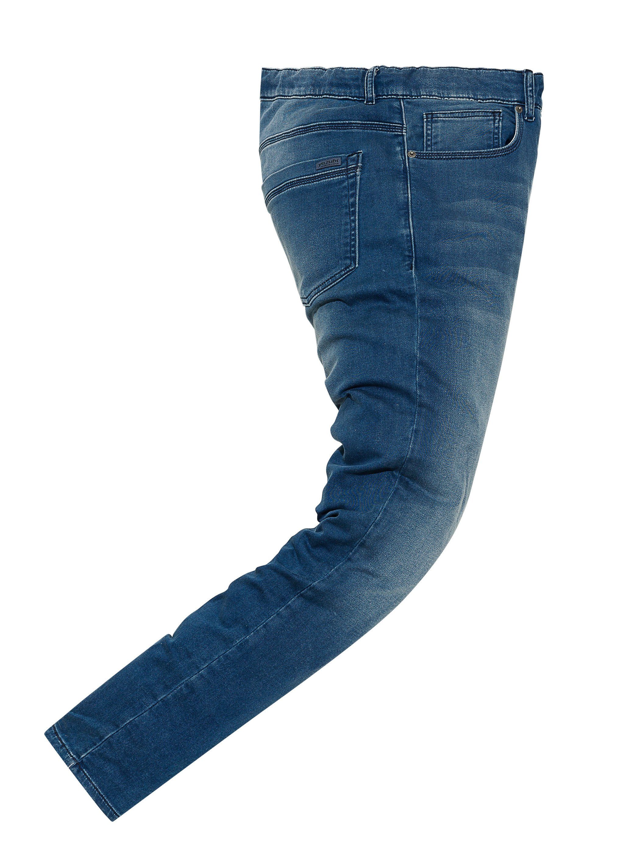 Yazubi Slim-fit-Jeans Herren Sweathose in Jeansoptik Erik Schmale Jeans, mit Stretch-Anteil