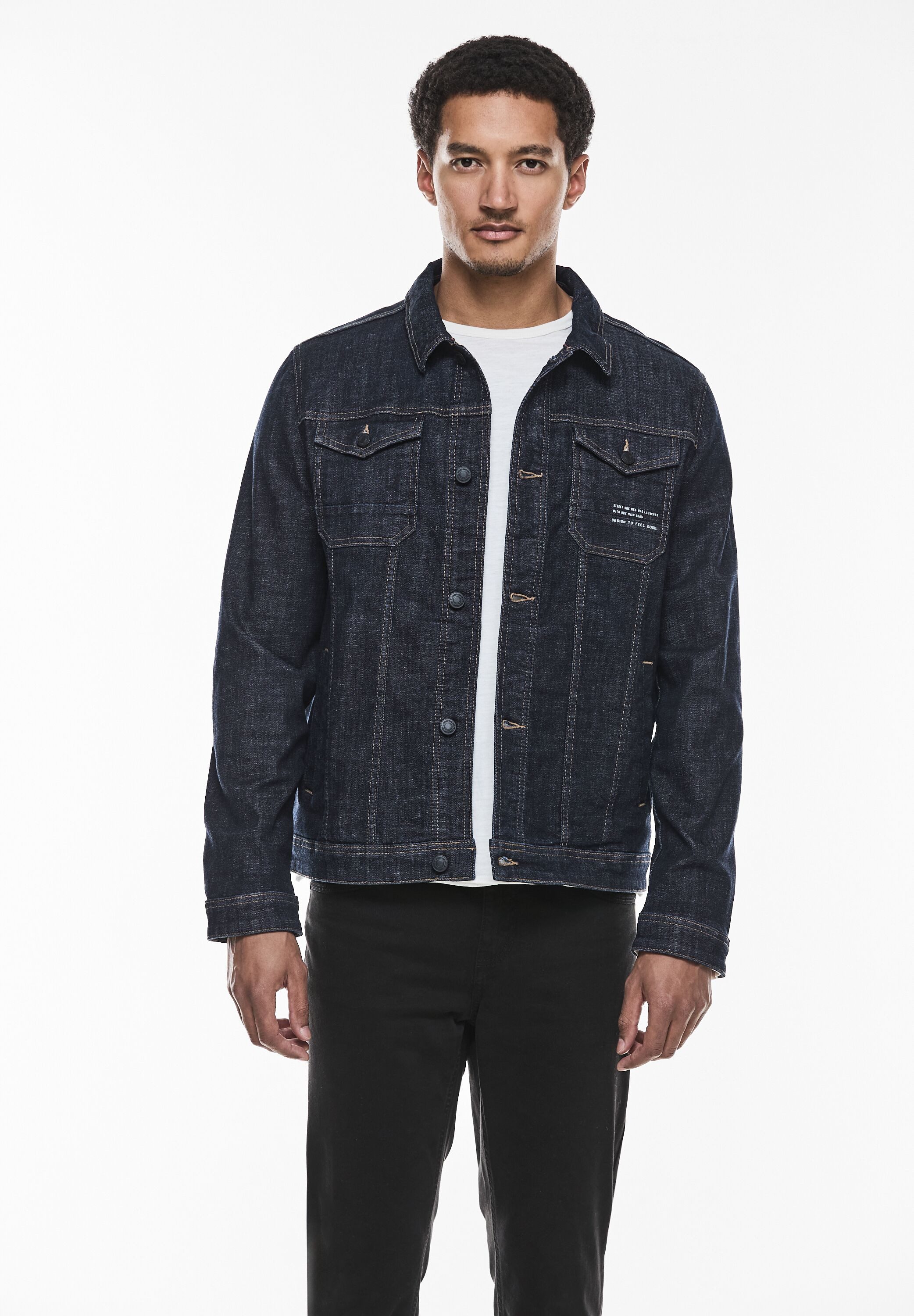 STREET ONE MEN Jeansjacke mit Brusttaschen
