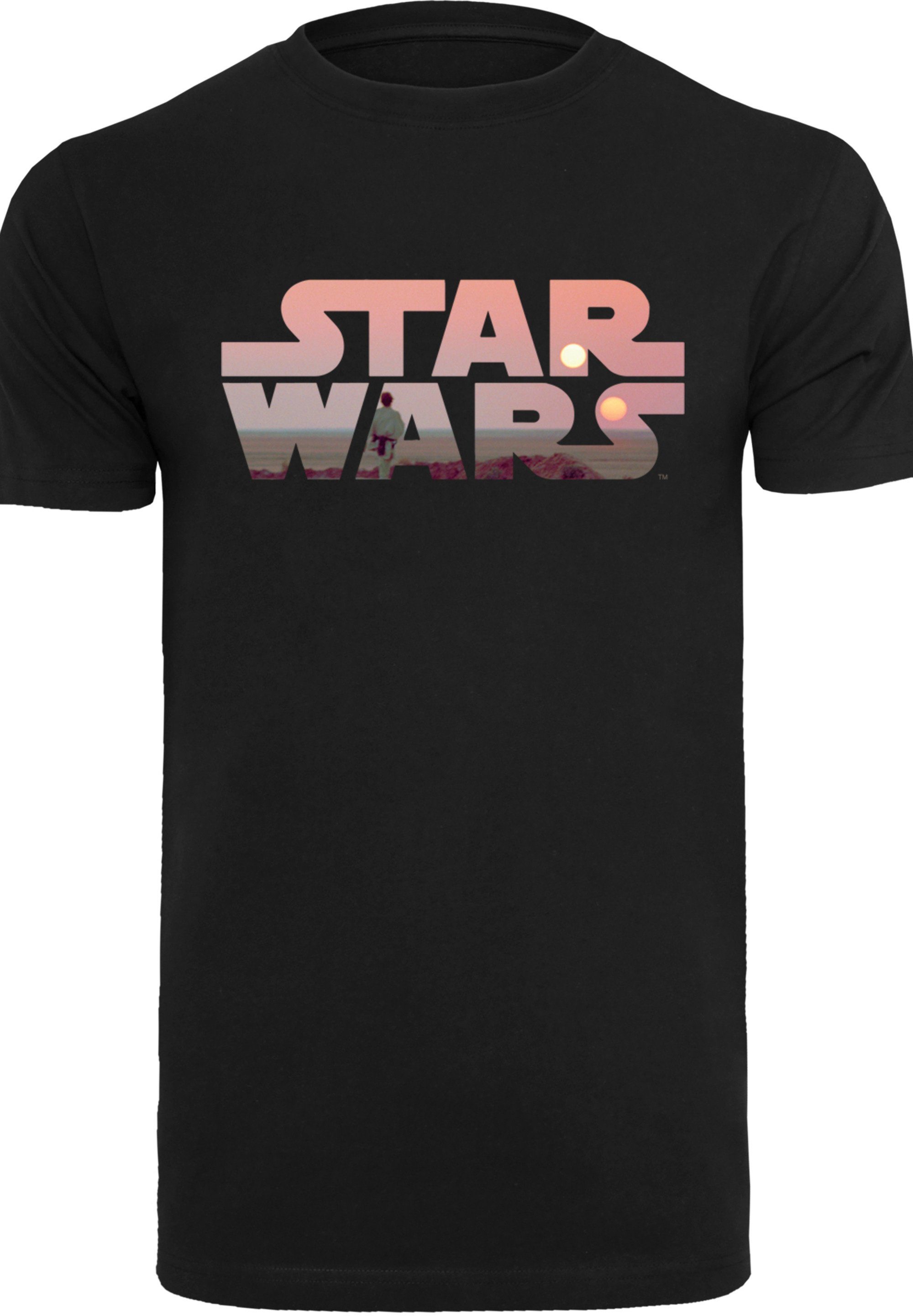 schwarz Tatooine T-Shirt Star F4NT4STIC Print Logo Wars