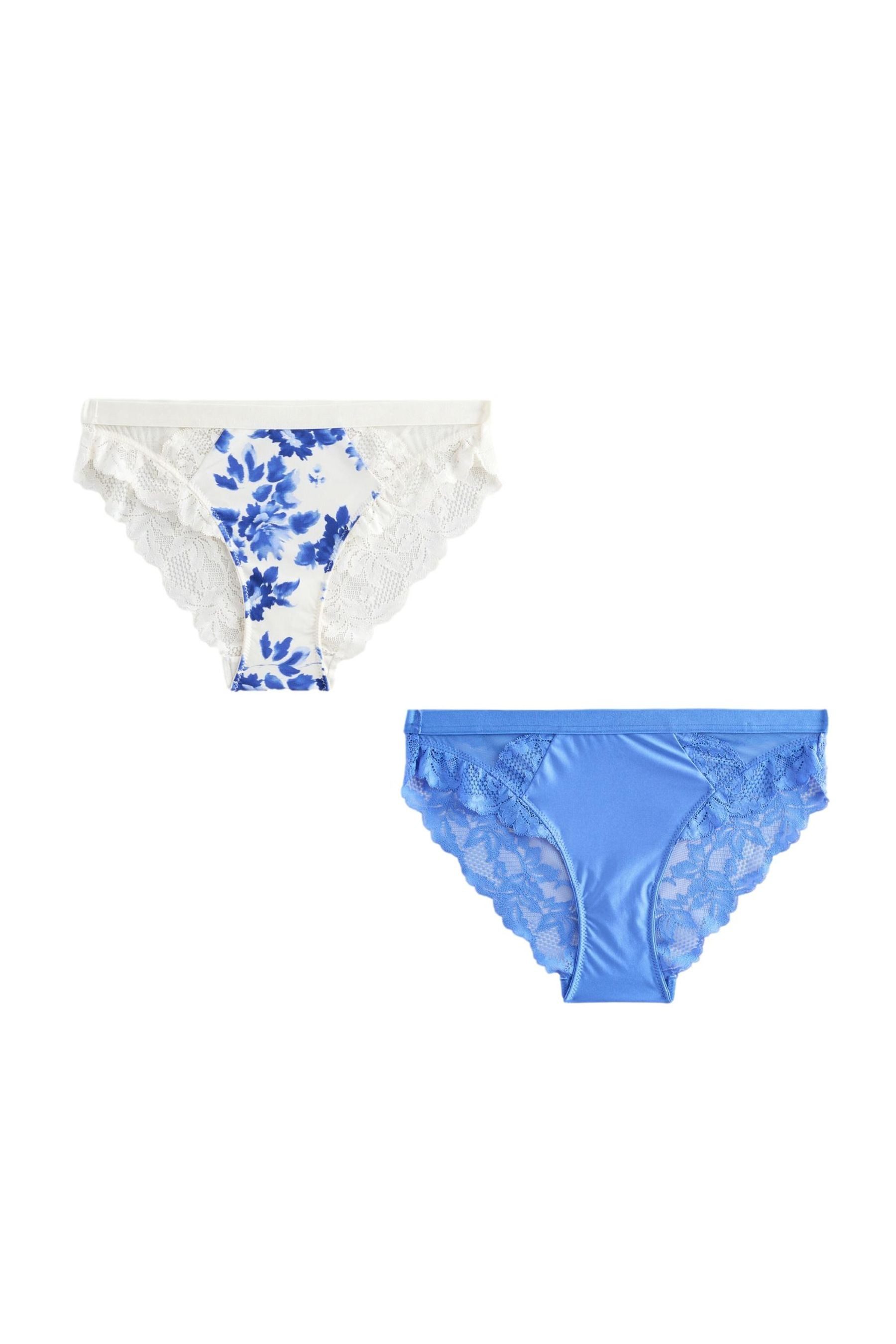 Slip 2er-Pack Slips mit Spitze, hoher Beinschnitt
