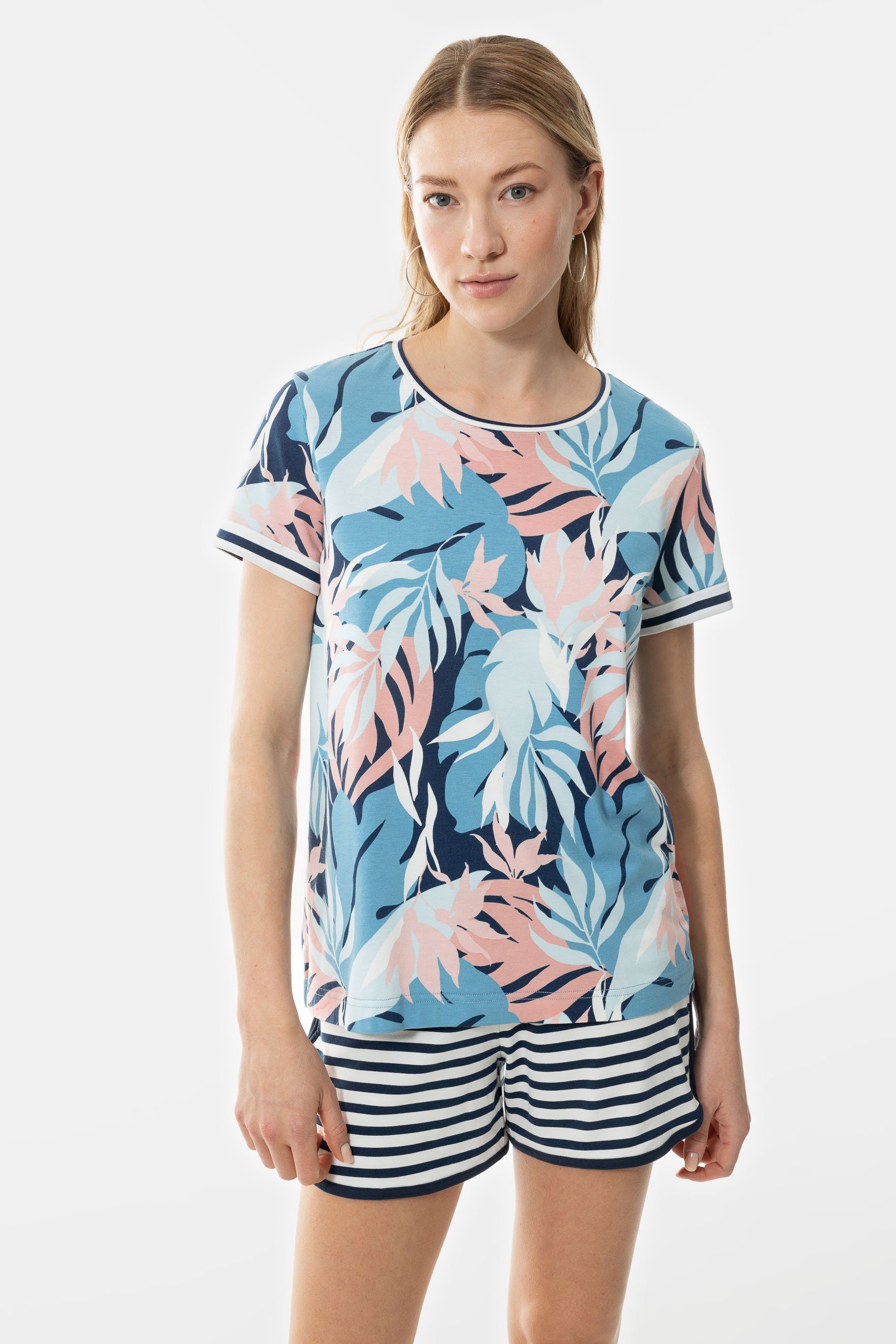Pyjamaoberteil Mey Damen T-Shirt Serie Daisy Uni