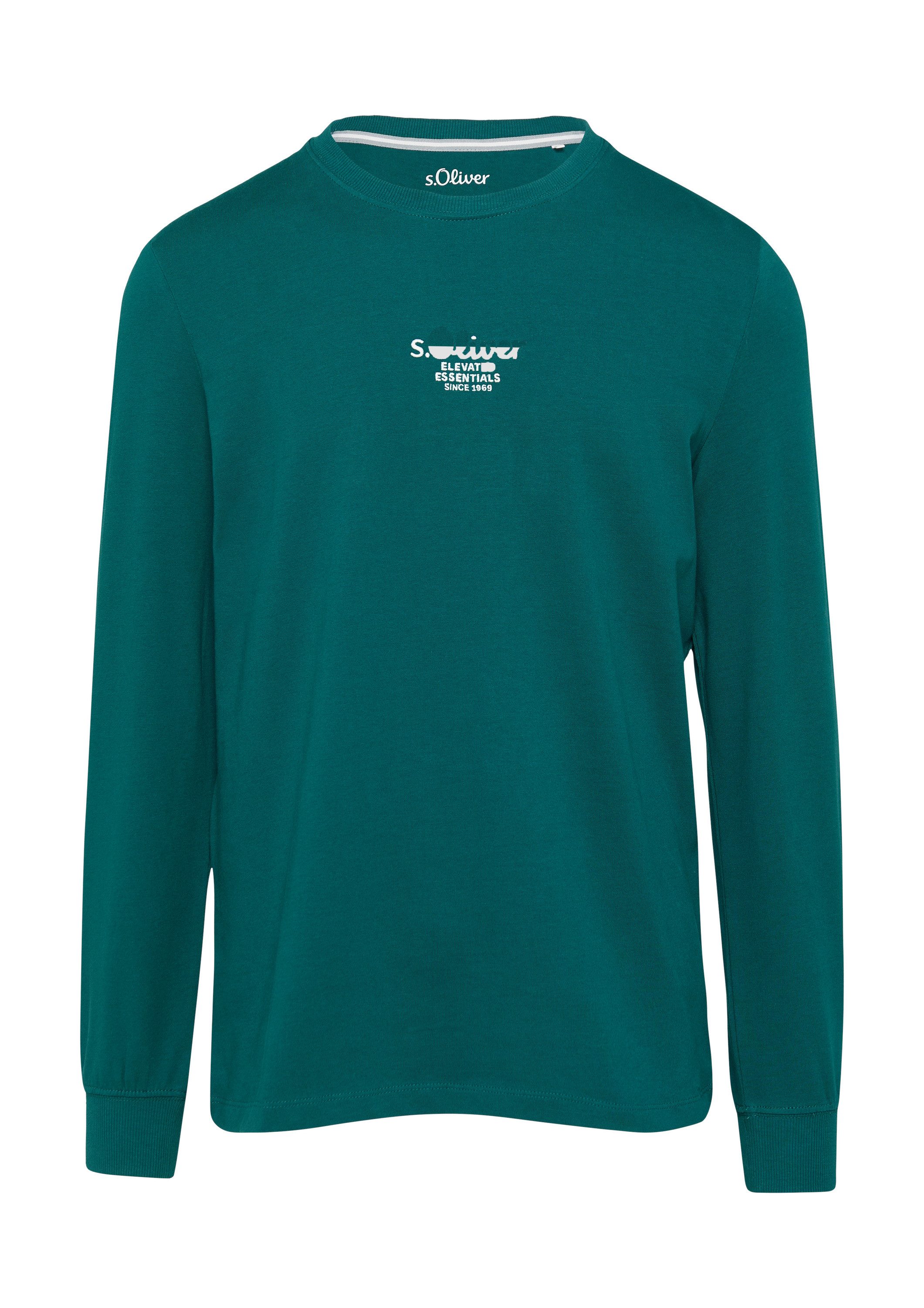 s.Oliver Langarmshirt T-Shirt Langarmshirt mit Logo-Stickerei günstig online kaufen