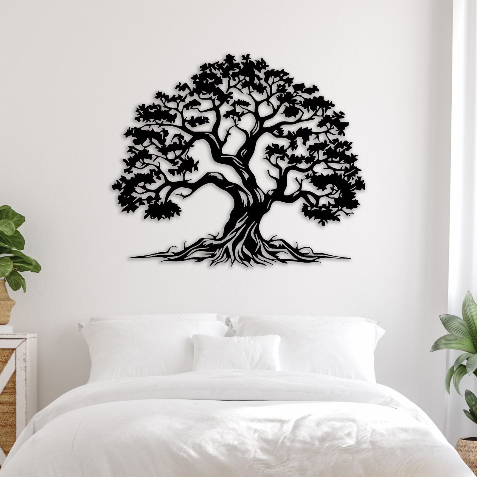 Jumpeak Wanddekoobjekt Metall Baum des Lebens Kunst Wanddekoration,Baum Wanddekoration, Natur, Hergestellt aus Metall,Vier Farben zur Auswahl,2 Größe – Bild 5 von 5