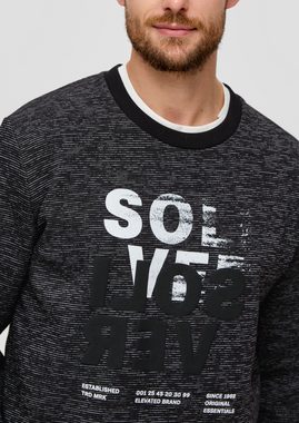s.Oliver Sweatshirt Sweatshirt mit gummiertem Schriftprint