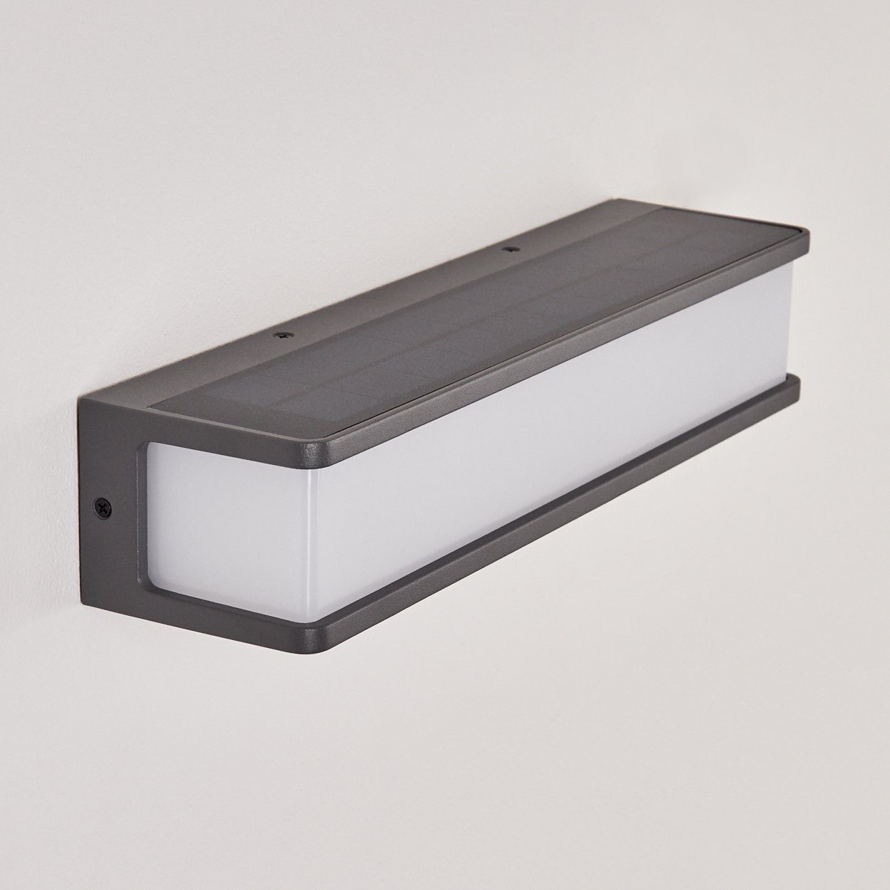 Anthrazit/Weiß, Kelvin, in aus IP54 LED, Außenlampe 4000 »Sorianello« moderne hofstein Lichteffekt, Außen-Wandleuchte Lumen, Bewegungsmelder, 1800 Metall An-/Ausschalter,