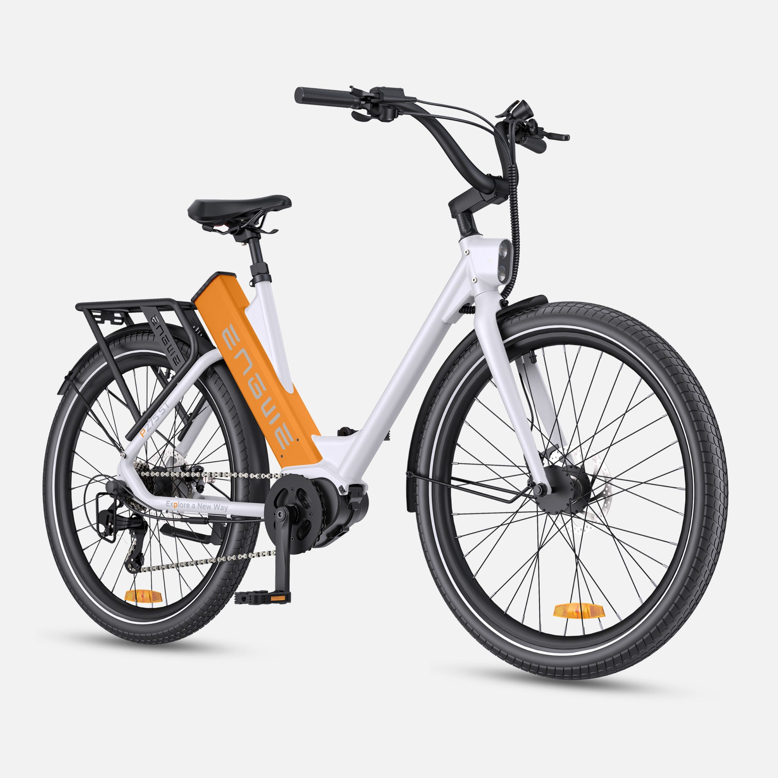 Vankel E-Bike Cityrad Mit 36V 19.2Ah Akku – 27,5 Zoll Herren Elektrofahrrad, 9 Gang Shimano, Mittelmotor, Elektrofahrräder mit hydraulischen Scheibenbremsen