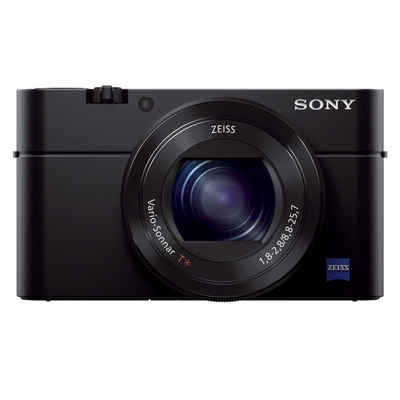 Sony »DSC-RX 100 III« Kompaktkamera (20,2 MP, 2,9x opt. Zoom, WLAN (Wi-Fi), Serienbildfunktion, Kippbares TFT-LCD Display, Full HD-Aufnahmen bei 50 Mbit/s, Augen-Autofokus, Gesichtserkennung, 1" CMOS-Sensor mit 20,2 Megapixel)