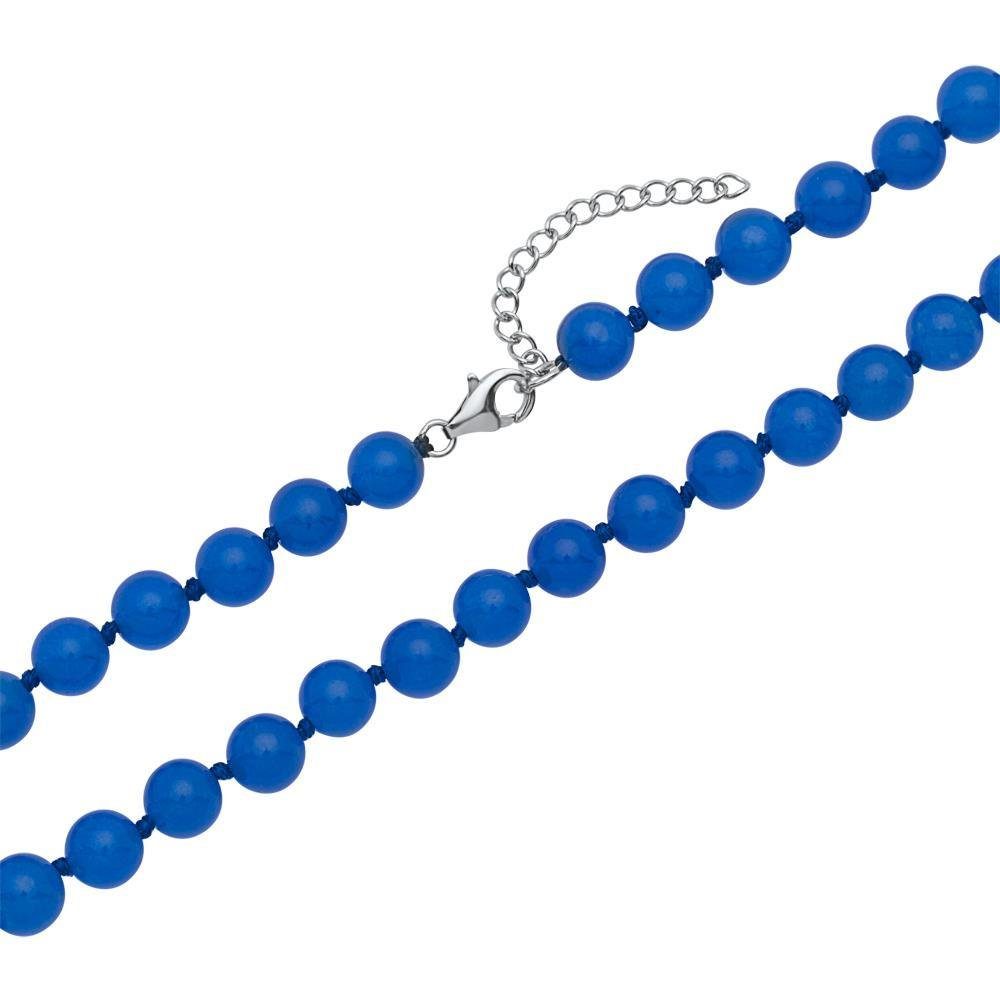 Unique Perlenkette Unique Perlenkette aus blau-gefärbter Jade PN0015