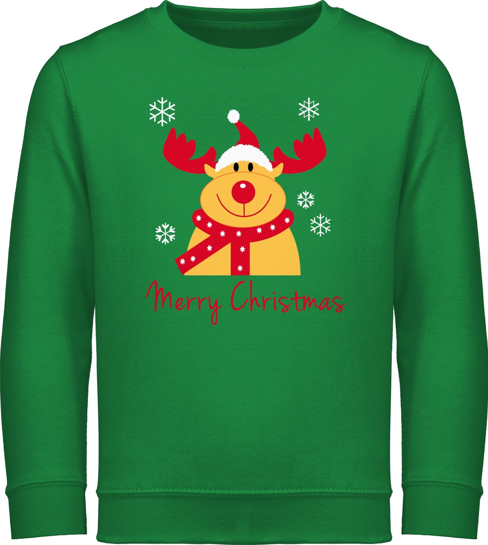 Shirtracer Sweatshirt Merry Christmas Rentier - Weihnachten Kleidung Kinder  - Kinder Premium Pullover weihnachtspullover rentier - weihnachten präsent  - weinachtspolover