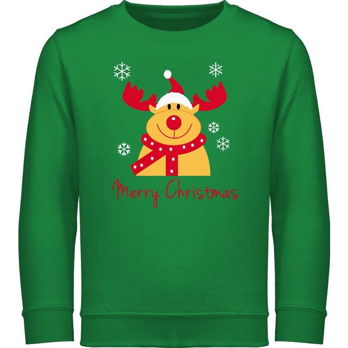 Shirtracer Sweatshirt Merry Christmas Rentier - Weihnachten Kleidung Kinder - Kinder Premium Pullover weihnachtspullover rentier - weihnachten präsent - weinachtspolover