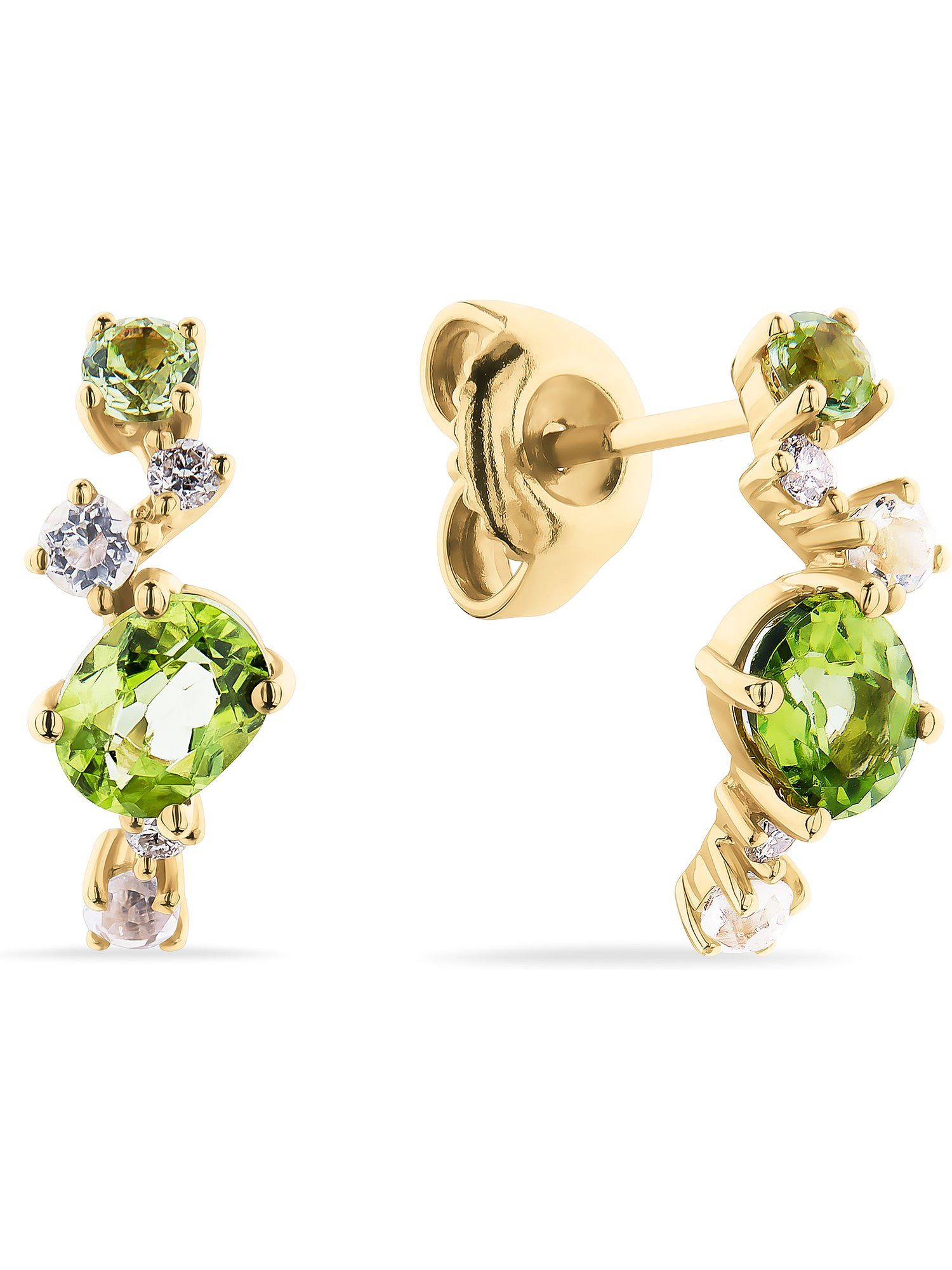 CHRIST Paar Ohrstecker CHRIST Damen-Ohrstecker 585er Gelbgold 2 Peridot
