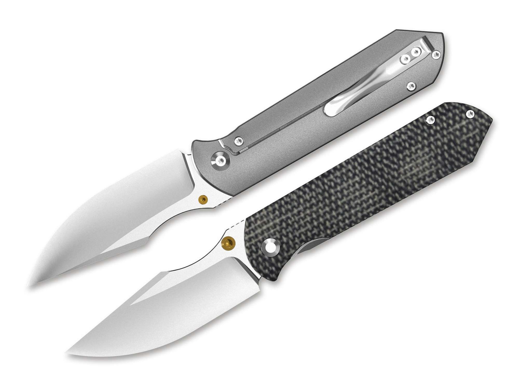 Kizer Taschenmesser Kizer Harpoon Fold Elmax Ti & Black Norplex UltreX Micarta