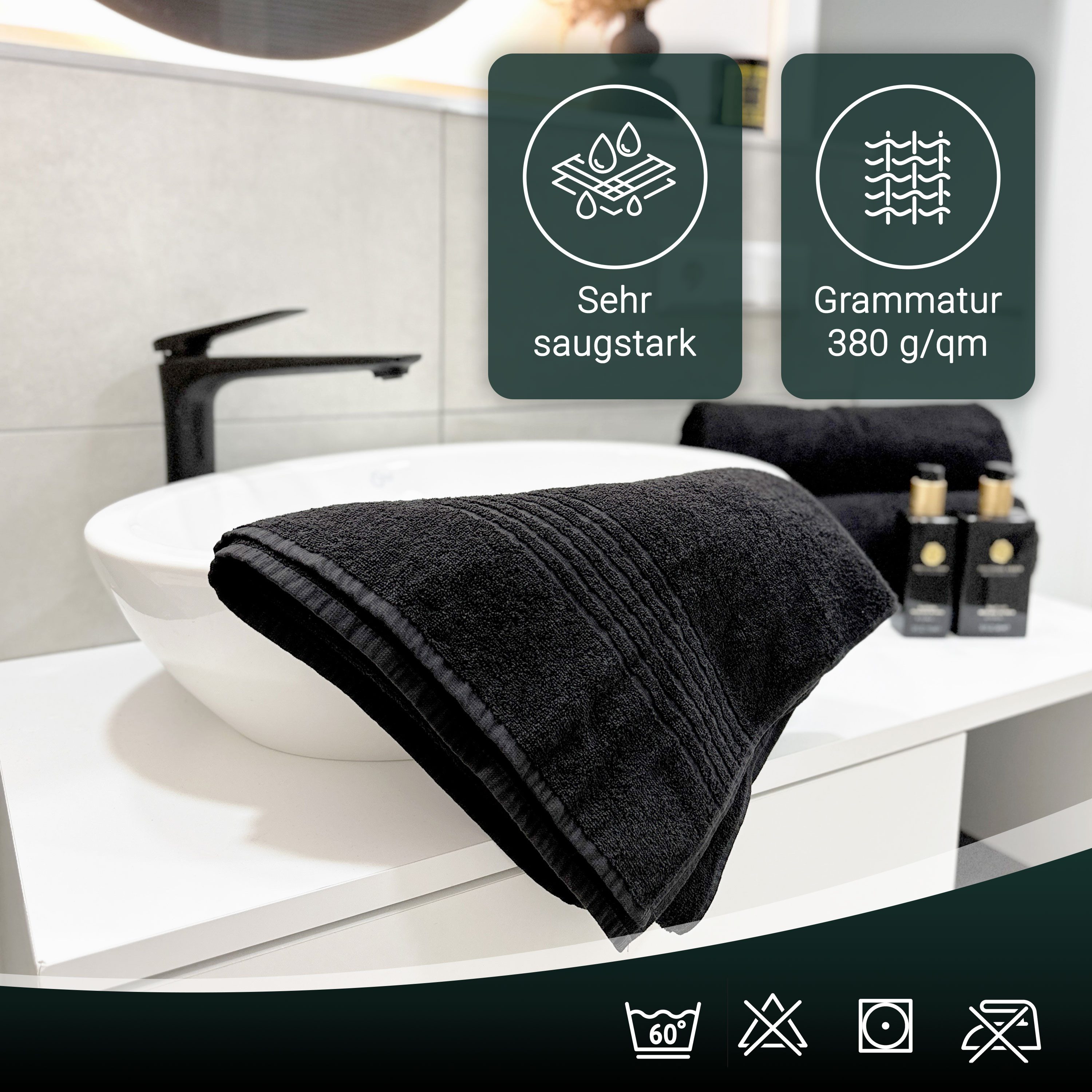 ZOLLNER Duschtücher, Walkfrottier (5-St), 70 x günstig online kaufen