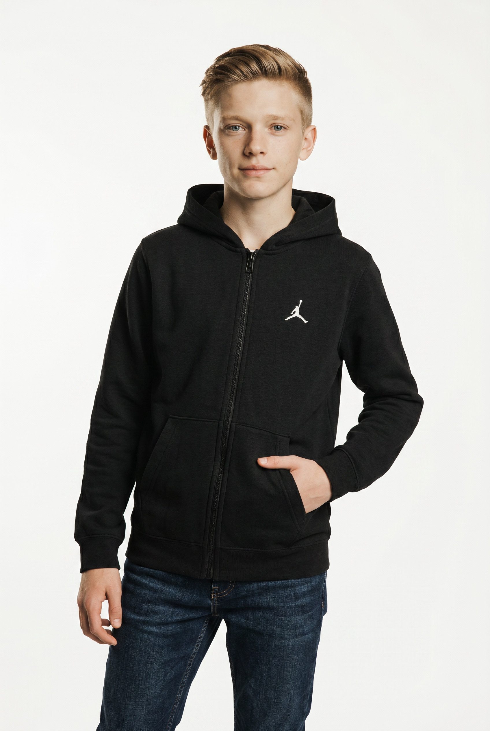 Jordan Kapuzensweatjacke JDB MJ BRKLN FLC FZ mit Kapuze, für Kinder und Jugendliche, weiches Material