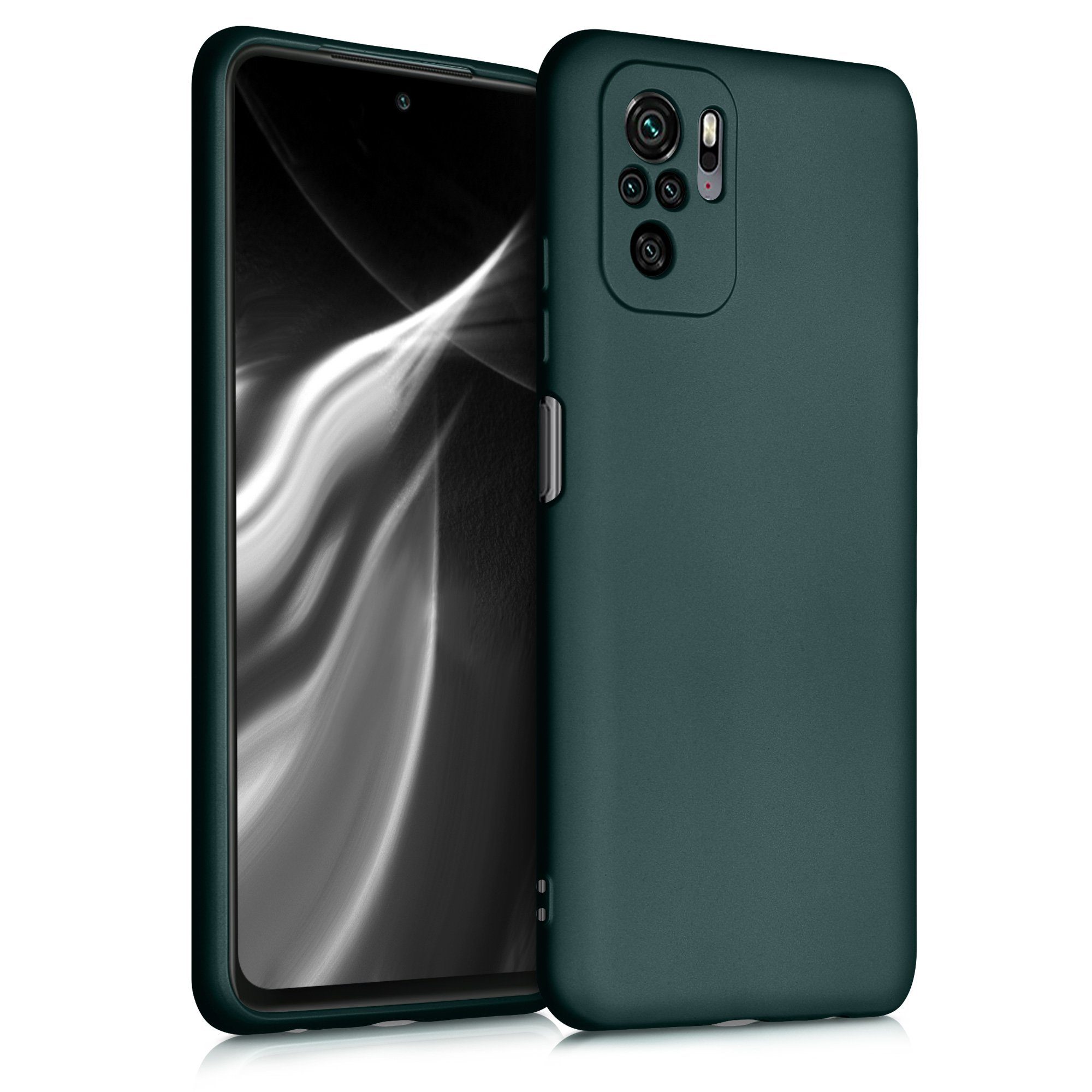 kwmobile Handyhülle Handyhülle für Xiaomi Redmi Note 10 / Note 10S Hülle, Silikon Case metallisch schimmernd - Schutzhülle Cover