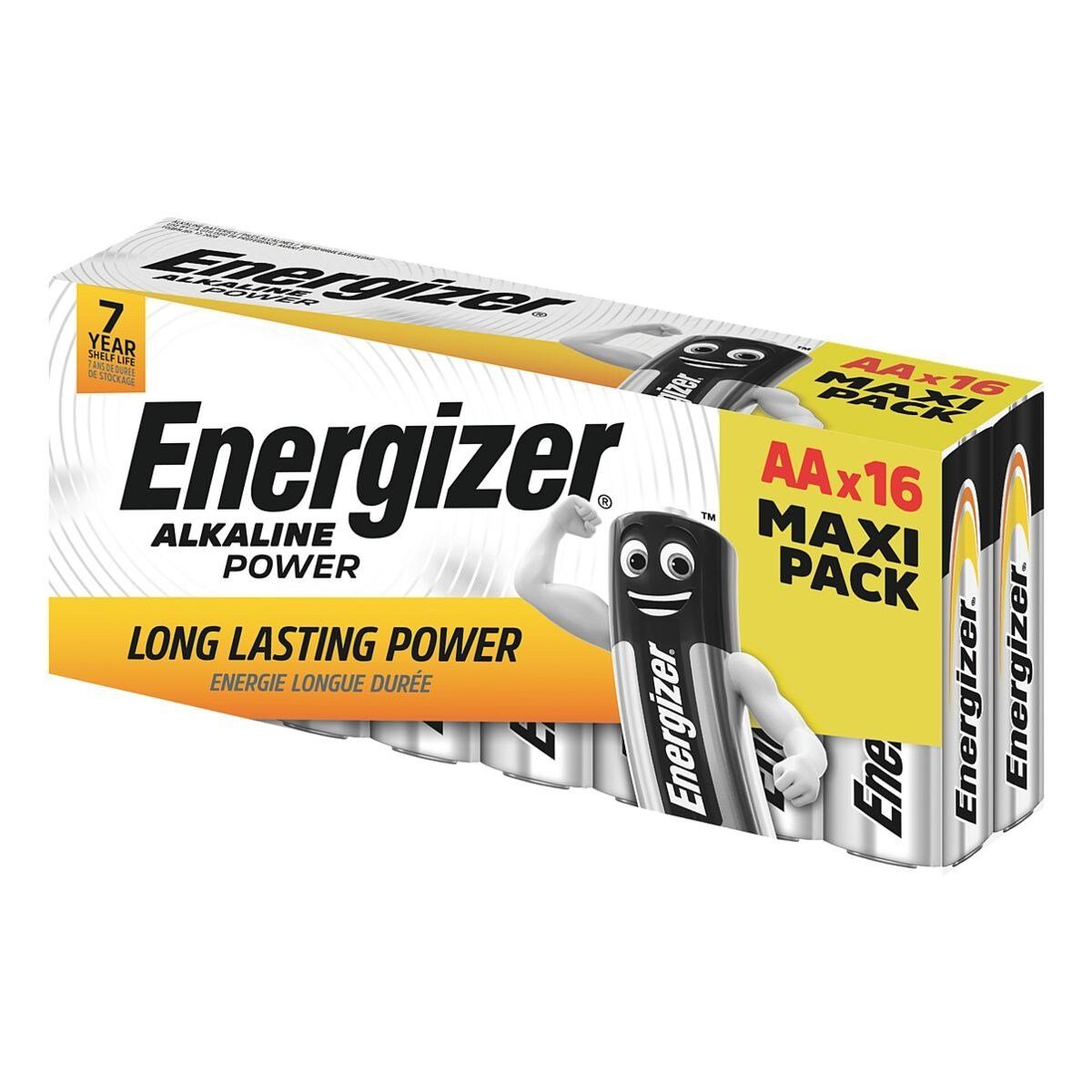 Energizer Alkaline Power Batterie, (16 St), Mignon / AA, 1,5 V, Alkali
