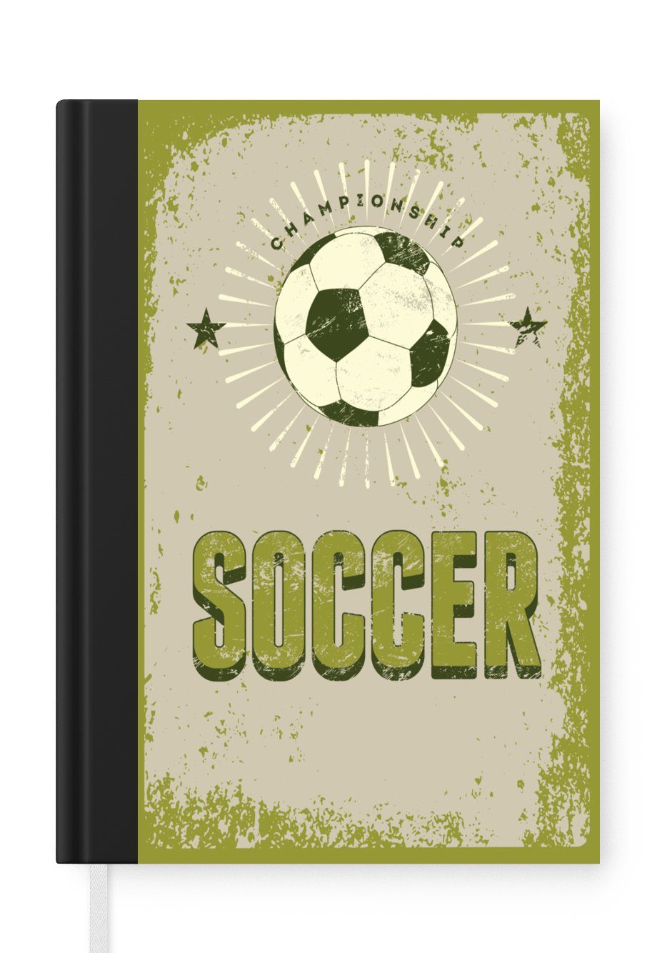 MuchoWow - Merkzettel, A5, - Vintage Fußball Notizbuch Sport, - Seiten, Meisterschaft Journal, 98 Notizheft, Tagebuch, Zitate - Fußball - Haushaltsbuch