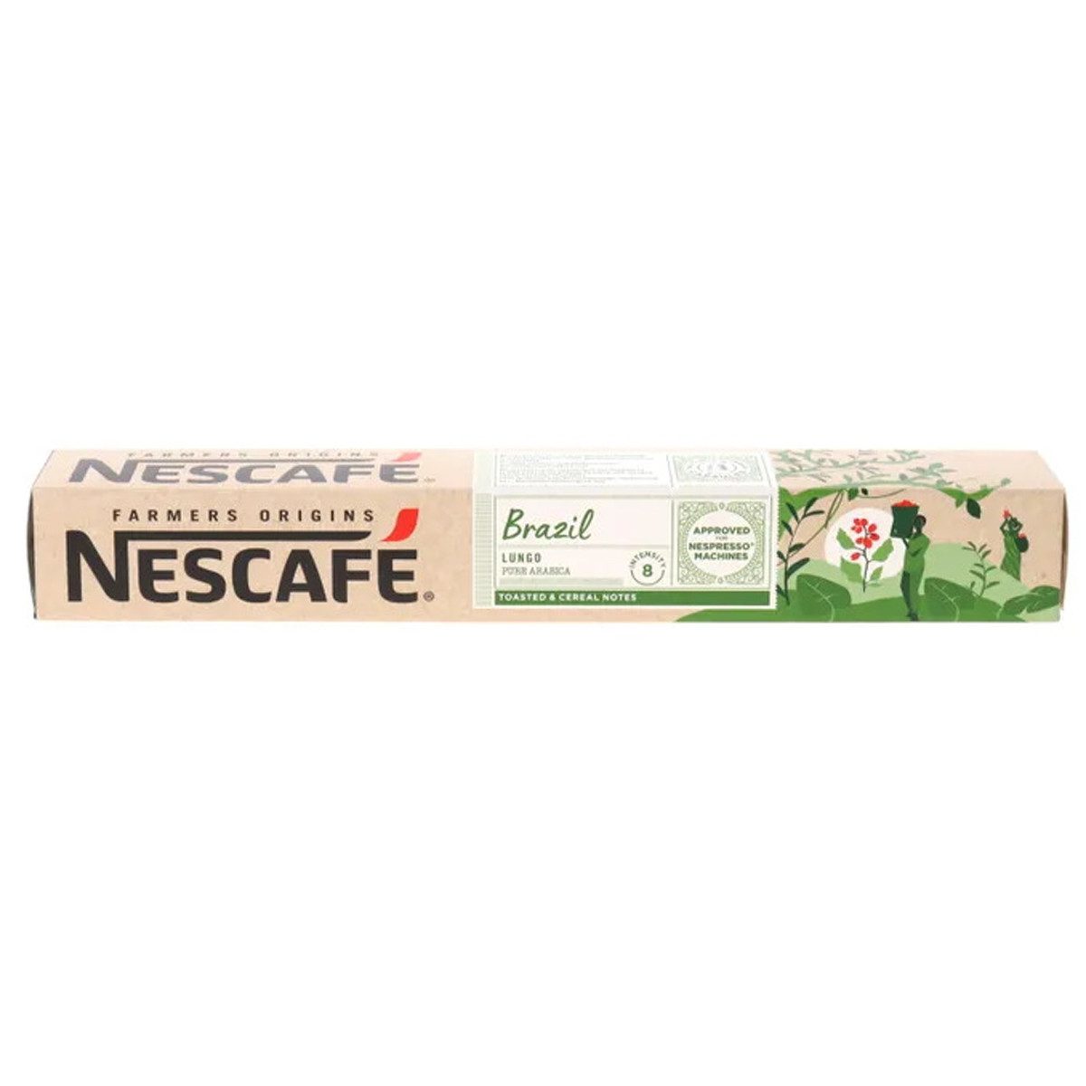 NESCAFE Kaffee, Nestle Nescafe Farmers Origins Brazil Lungo Coffee 10 Kapseln 54g