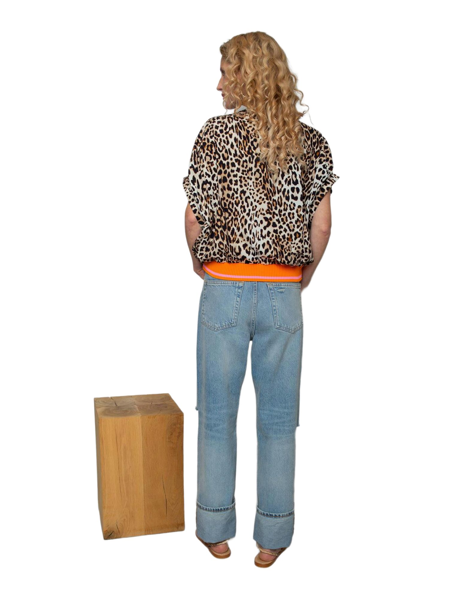 Emily Van Den Bergh Blusenshirt bunt,Casual,Viskose,Animalprint,Rundhals,Schulterbedeckend,Gerade