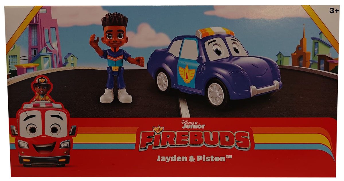 Spin Master Spielzeug-Polizei Disney Junior Firebuds - Jayden und Piston - Polizeiwagen mit interakt