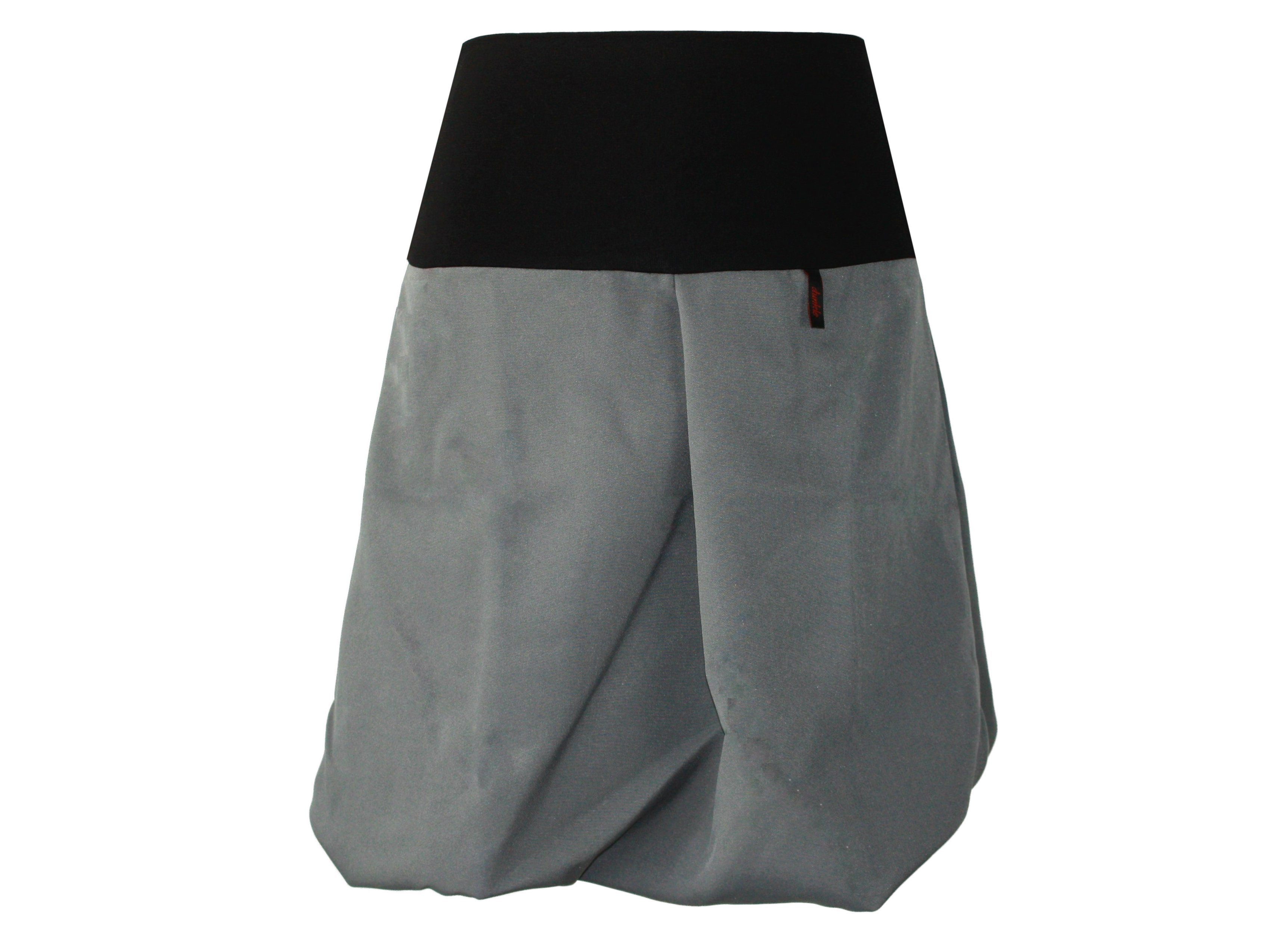 dunkle design Ballonrock 51cm Grau Schwarz Ecru Elastischer Bund